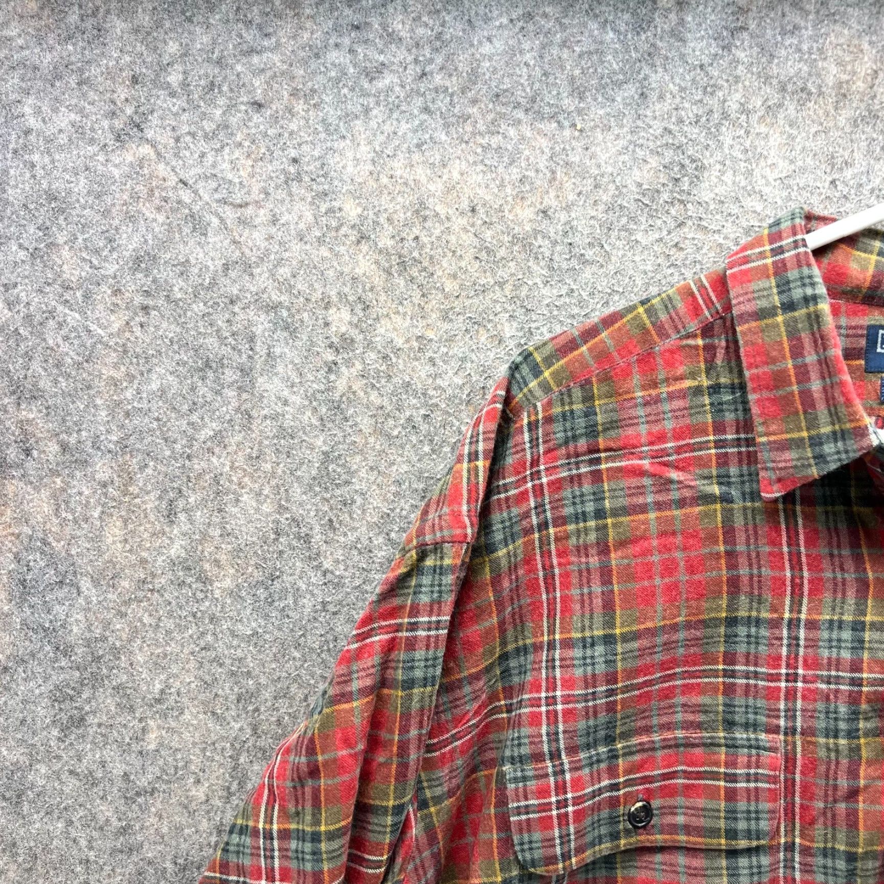 Polo Ralph Lauren VINTAGE Polo Ralph Lauren Shirt Mens XL Red Button-Down Plaid Flannel Wool Benford Size US XL / EU 56 / 4 - 3 Thumbnail
