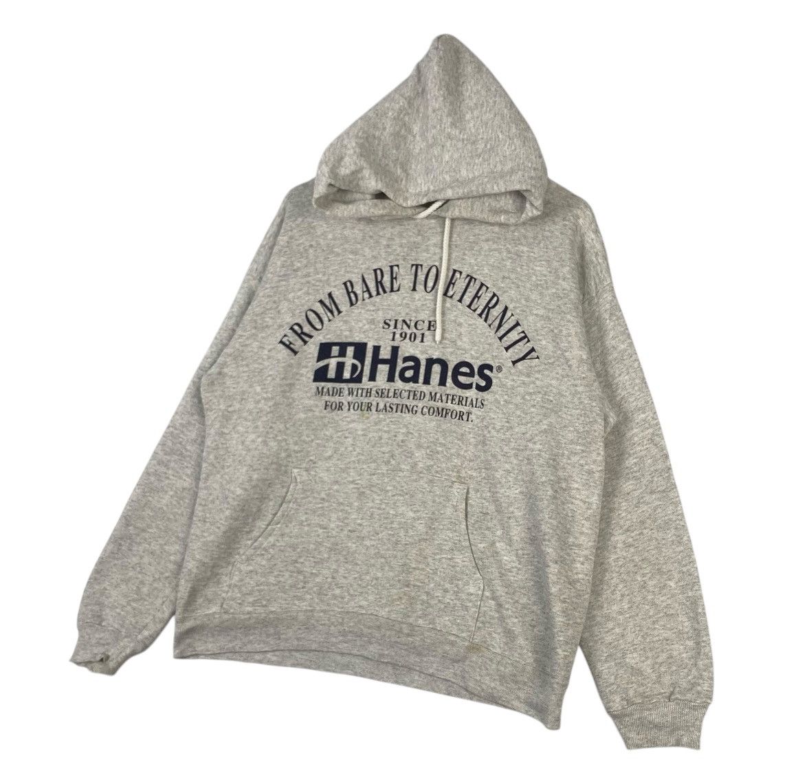 Hanes × Vintage Vintage Hanes Spellout Hoodie since 1901 , Men's Fashion, Size US L / EU 52-54 / 3 - 2 Thumbnail