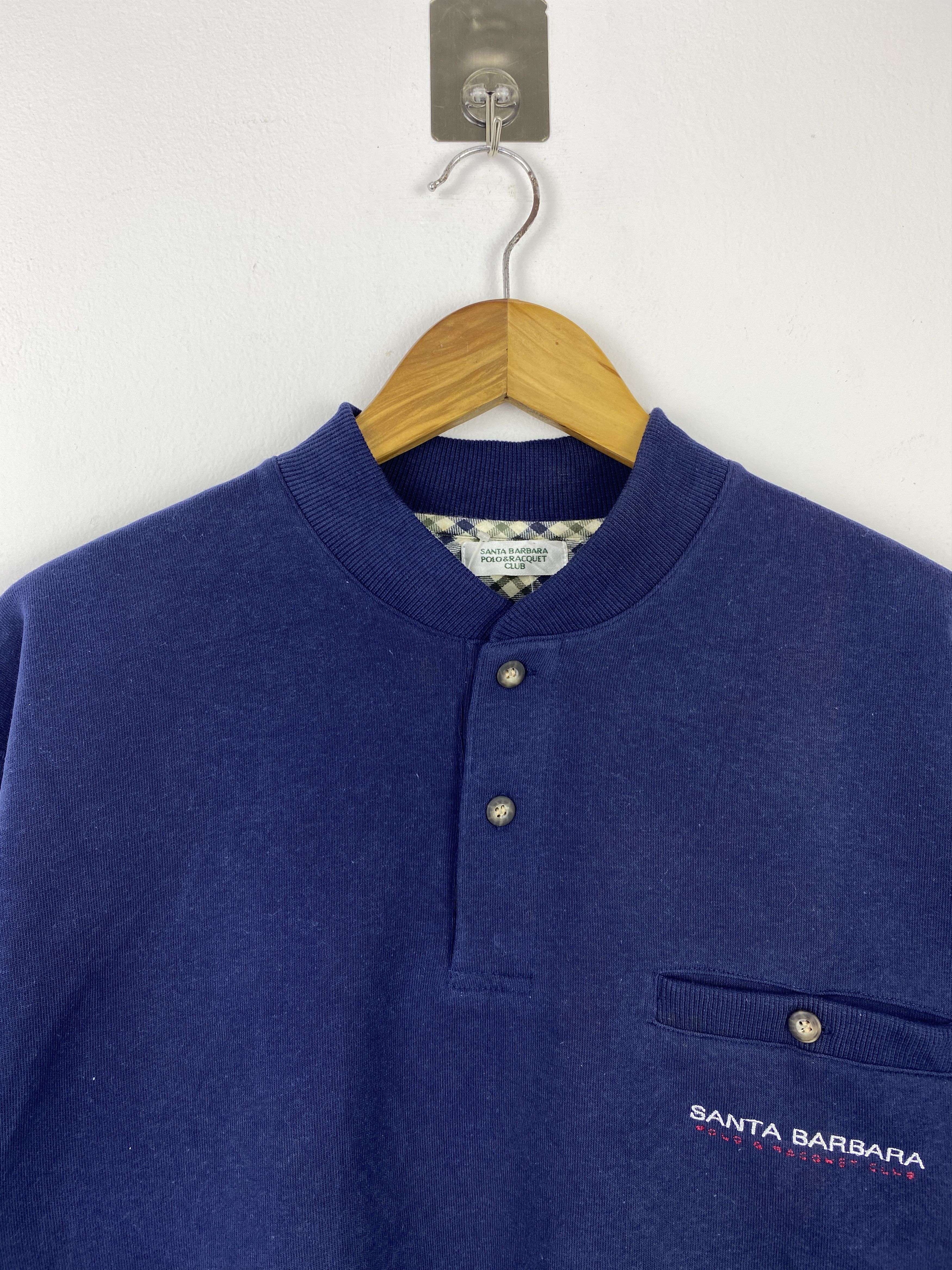 Vintage Vintage Santa Barbara Polo Club Henley Sweatshirt BP0049 Size US L / EU 52-54 / 3 - 2 Thumbnail