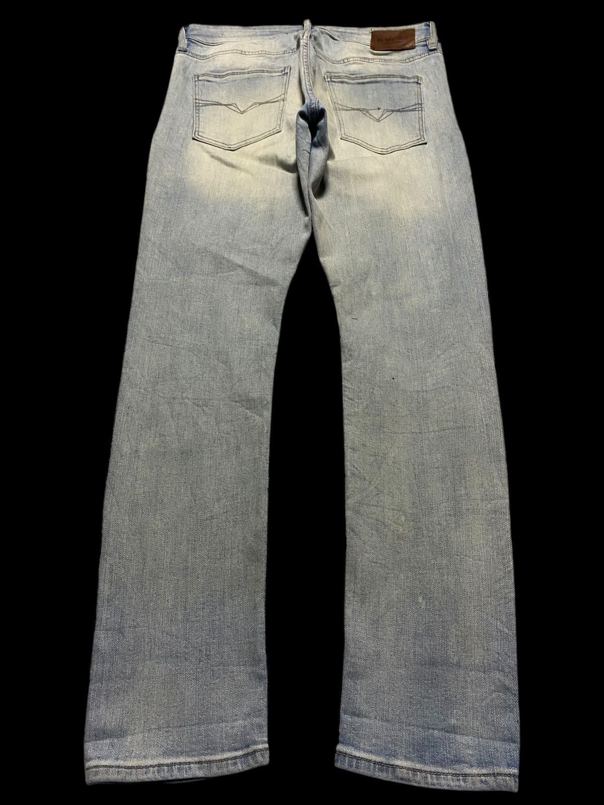 Guess × Pleasures Vintage Guess Blue Patched Ripped Seditionary Skinny Jeans Size US 32 / EU 48 - 2 Thumbnail