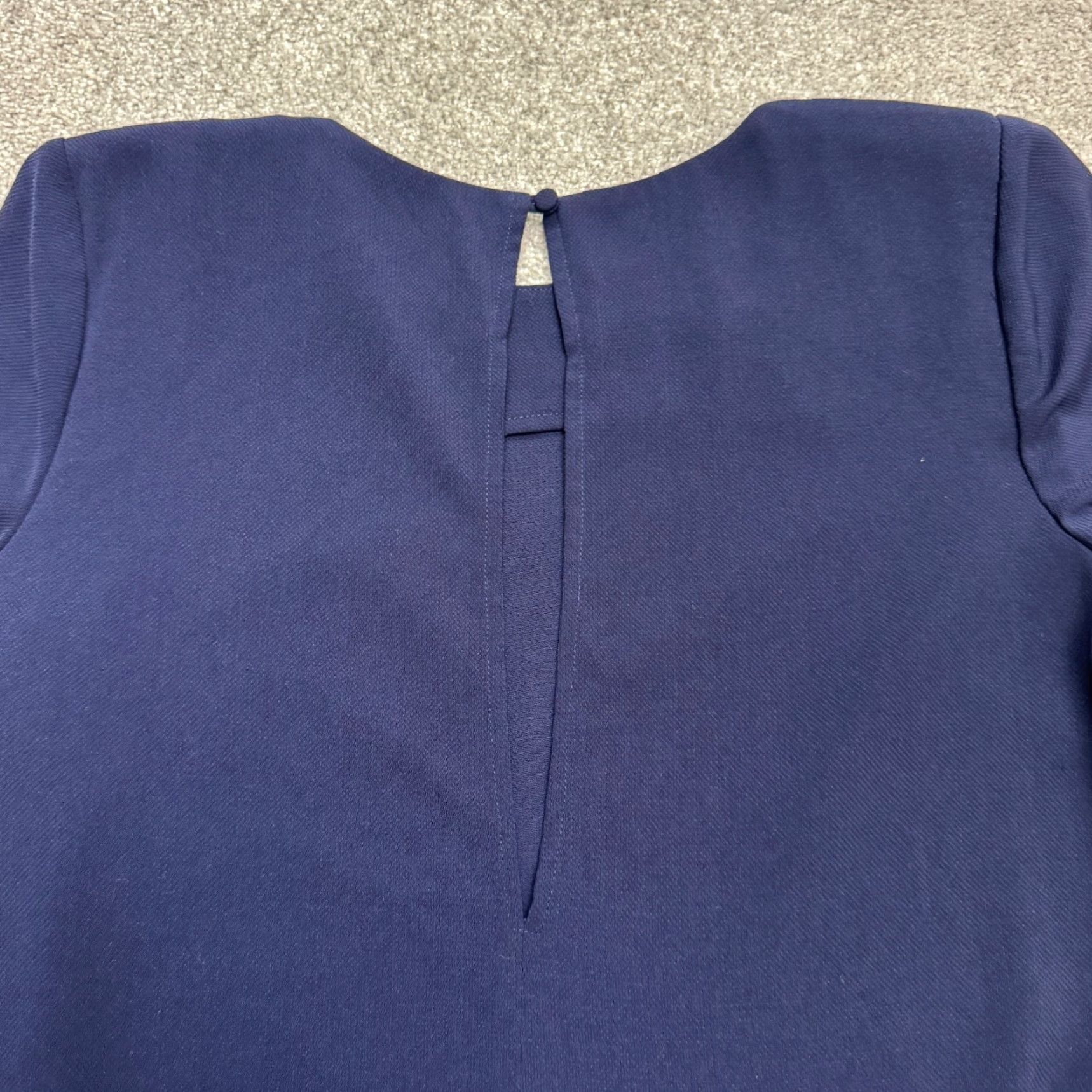 Vintage The Fifth Label Dress Womens Mini Shift Ruffle Hem Navy Blue Polyester Short Sleeve Round Neck Casual Workwear Summer 2024 Womens Size M / US 6-8 / IT 42-44 - 4 Thumbnail