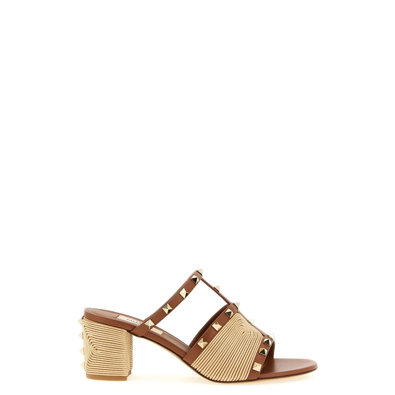VALENTINO GARAVANI Rockstud Beige 60mm Heel Sandals New & Au