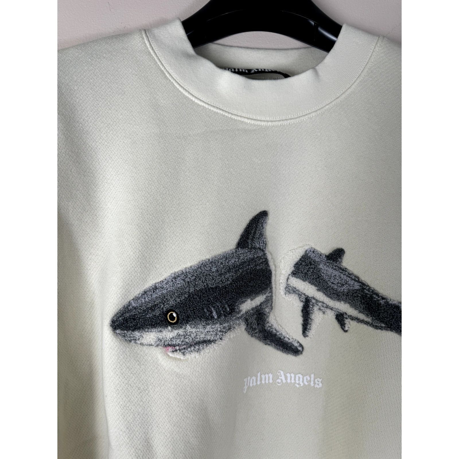 Palm Angels o1rshd1 Shark Crewneck Butter Sweatshirt in Grey Size US XL / EU 56 / 4 - 5 Thumbnail
