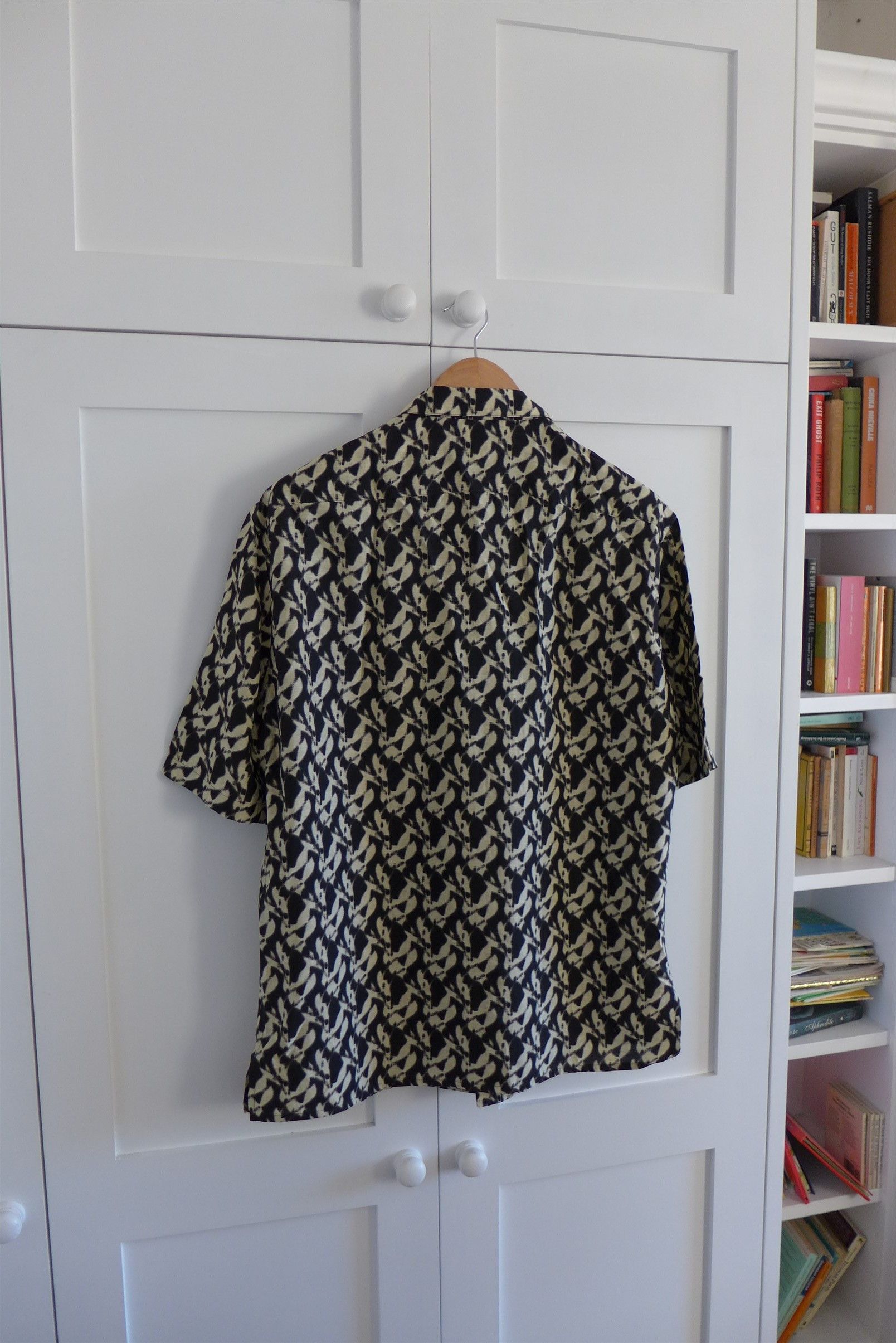 Saint Laurent Paris Saint Laurent Abstract Print Shirt - Noir & Sable Voile Size US M / EU 48-50 / 2 - 6 Thumbnail