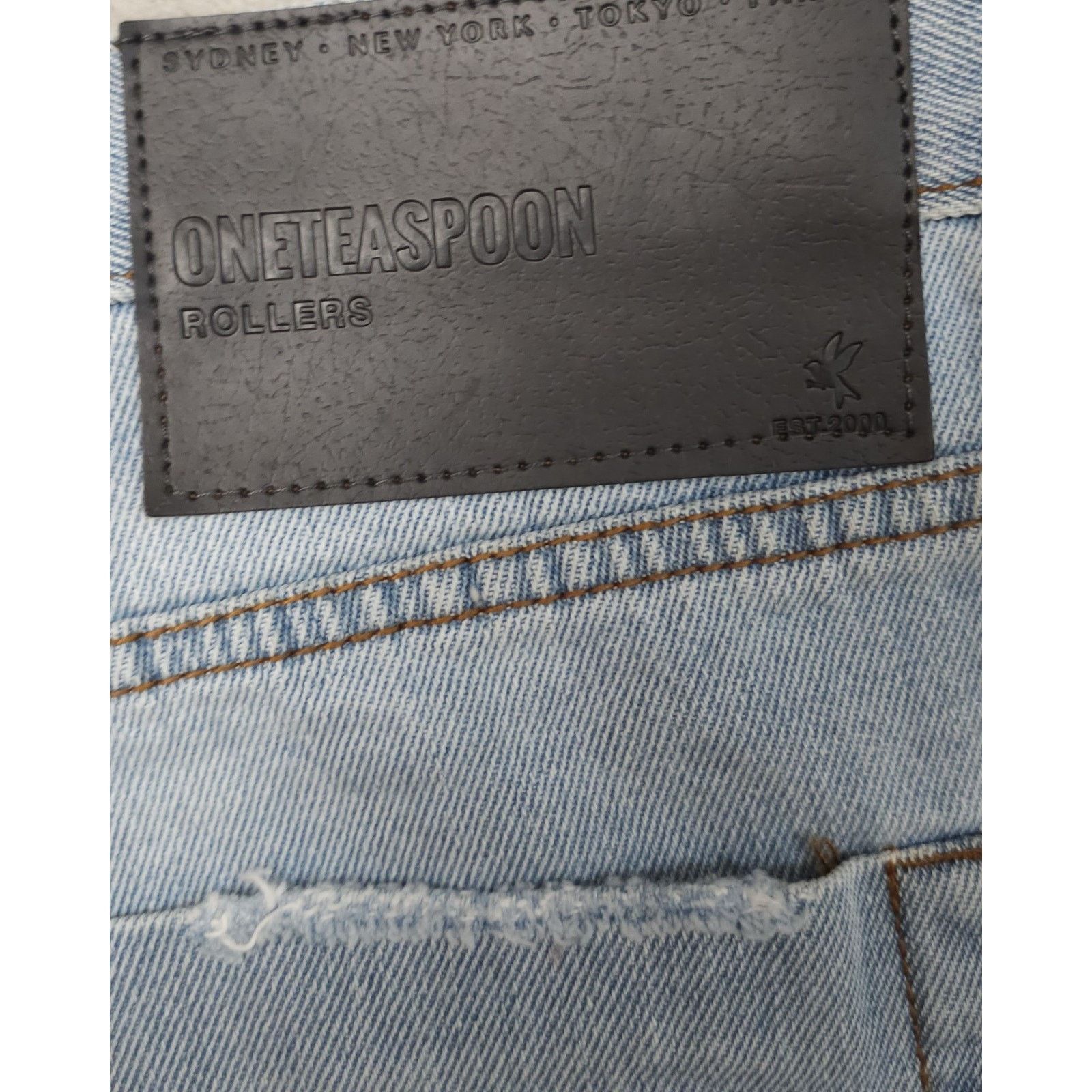 One Teaspoon One Teaspoon Women's Rollers Blue Future Denim Jean Shorts Size 27" / US 4 / IT 40 - 4 Thumbnail