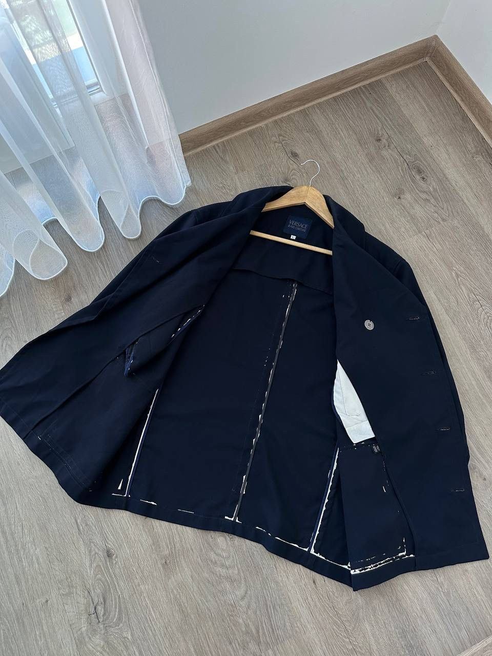 Versace Jeans Couture × Vintage Vintage Versace Jeans Couture Coats Boton Blue Jacket Size L / US 10 / IT 46 - 10 Thumbnail
