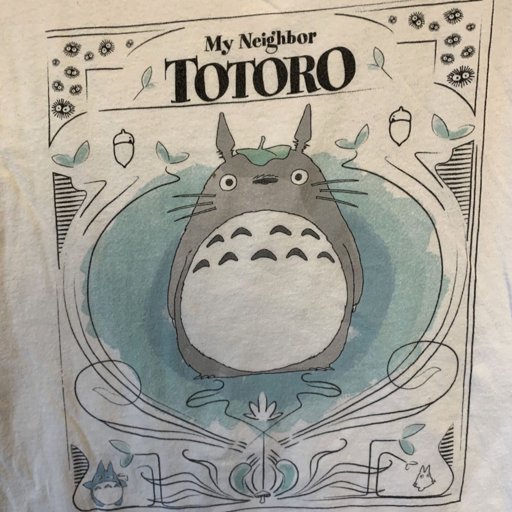 Vintage VINTAGE my neighbor totoro shirt XS XL 100% cotton white v-neck Japan anime 366 Size US XL / EU 56 / 4 - 3 Thumbnail