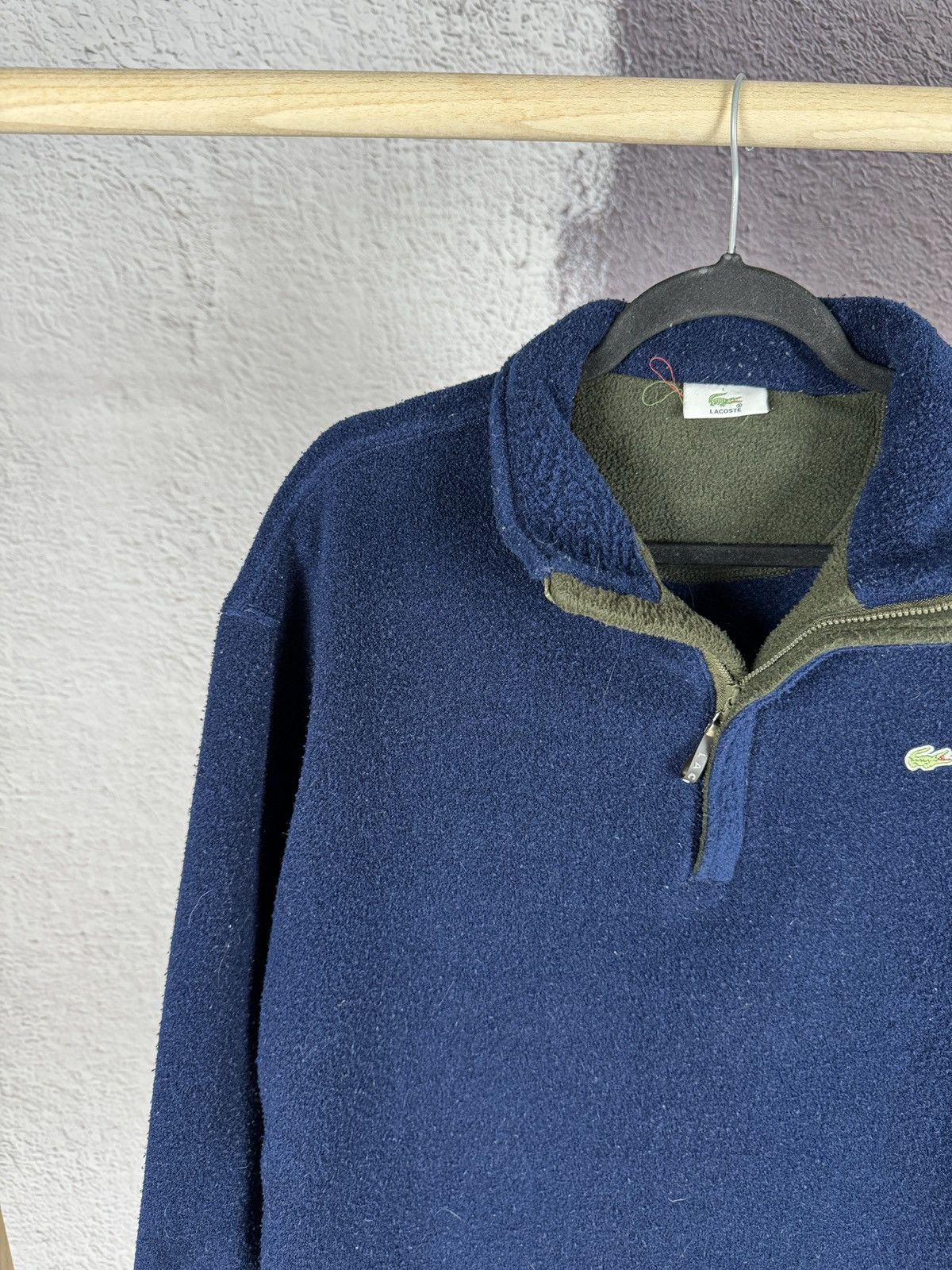 Lacoste Lacoste vintage 1/4 zip fleece pullover sweater Size US L / EU 52-54 / 3 - 3 Thumbnail