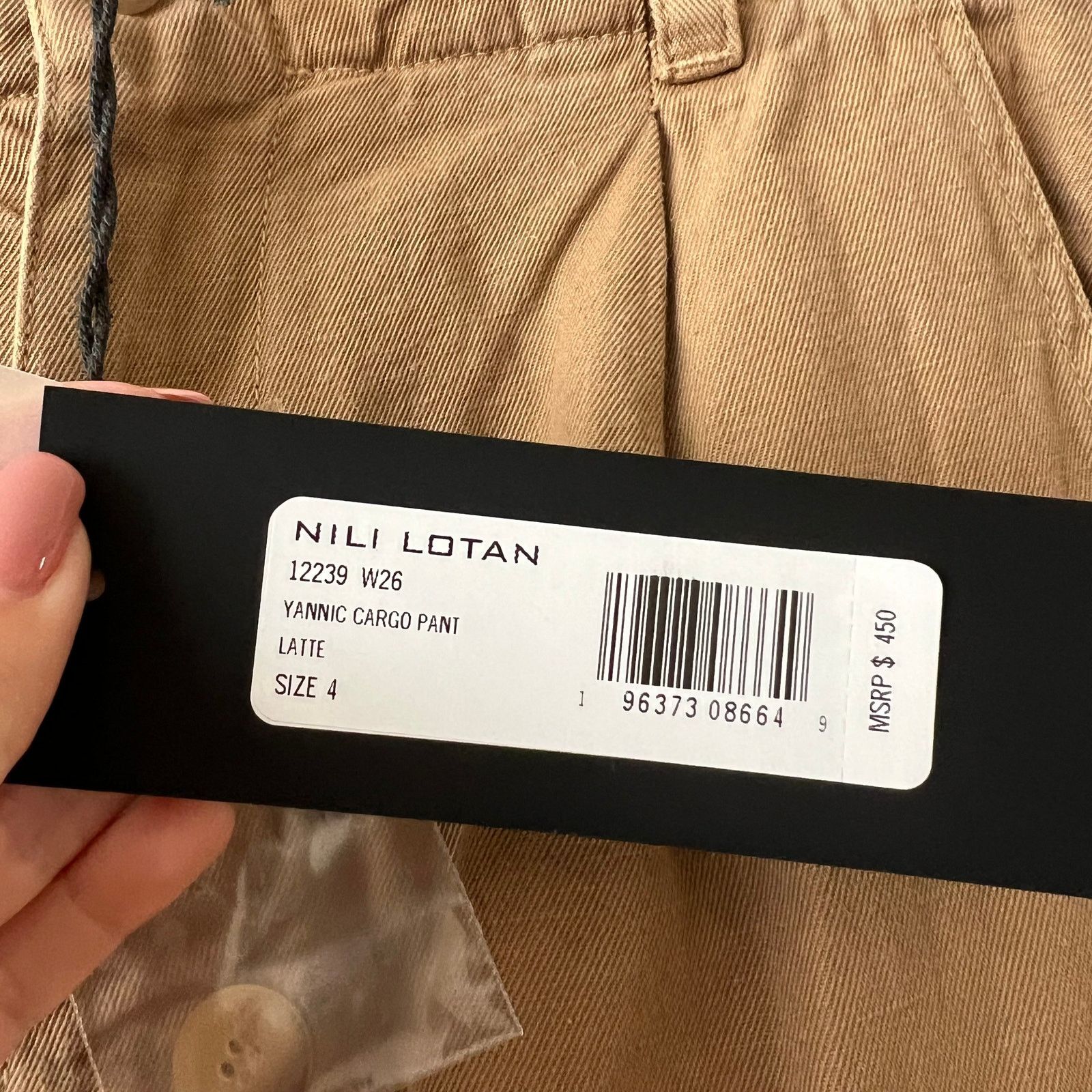 Nili Lotan Nili Lotan Yannic cargo pants Latte brown beige Size 4 Size 27" / US 4 / IT 40 - 3 Thumbnail