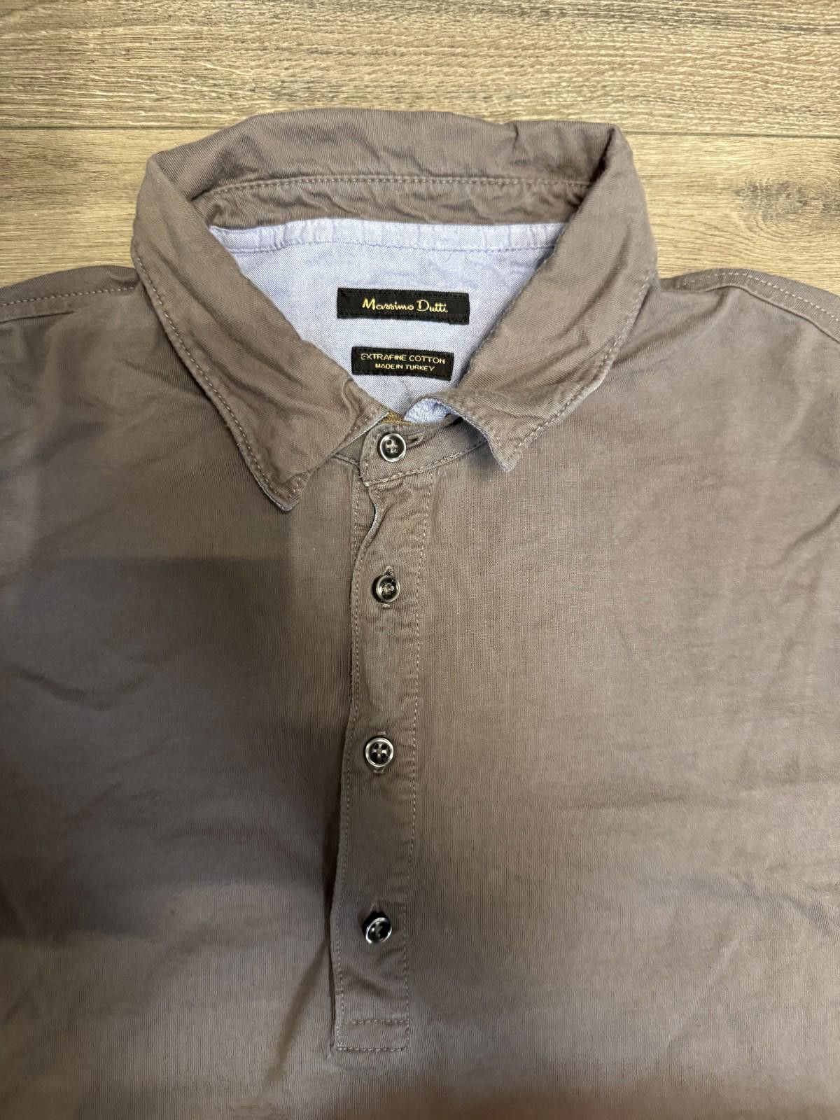 Massimo Dutti Massimo Dutti Long Sleeve Polo Shirt Men’s Grey Casual Fit Size US XL / EU 56 / 4 - 4 Thumbnail