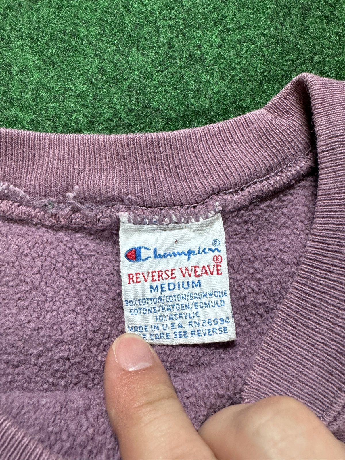 Champion × Vintage Vintage 90s Champion Reverseweave Lilac Purple Sweatshirt Size M / US 6-8 / IT 42-44 - 2 Thumbnail