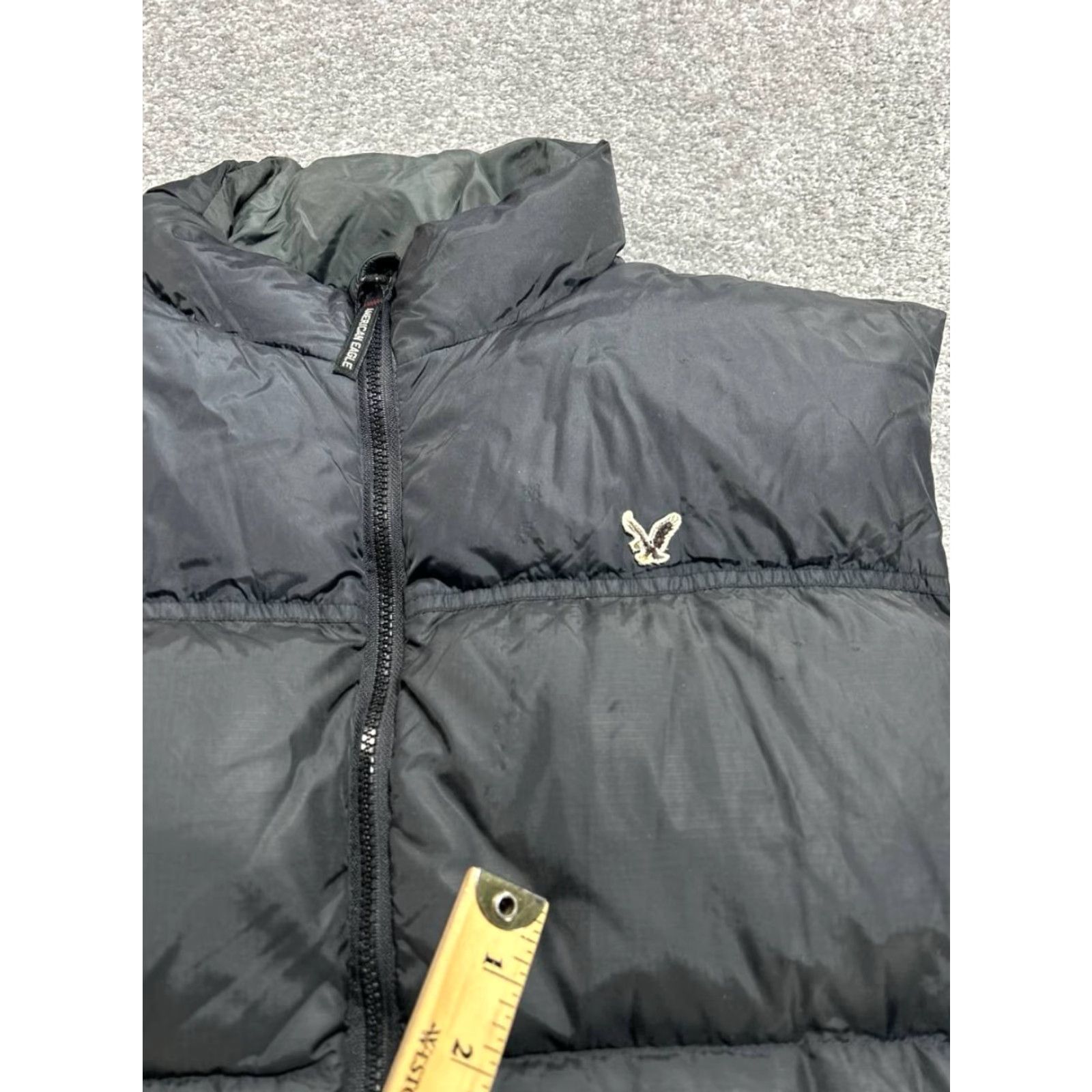 American Eagle Outfitters VINTAGE American Eagle Outfitters Puffer Vest Mens L Black Logo Down Nylon Full Zip Size US L / EU 52-54 / 3 - 4 Thumbnail