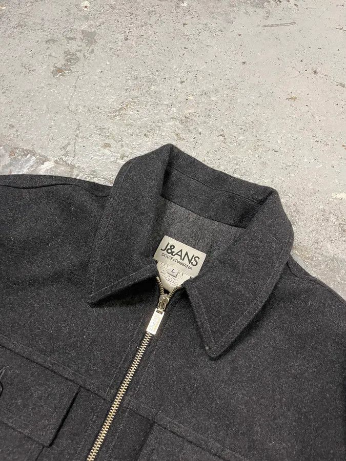Dolce & Gabbana 2000s Dolce & Gabbana Grey Wool Cargo Zip-up Jacket Size US L / EU 52-54 / 3 - 5 Thumbnail