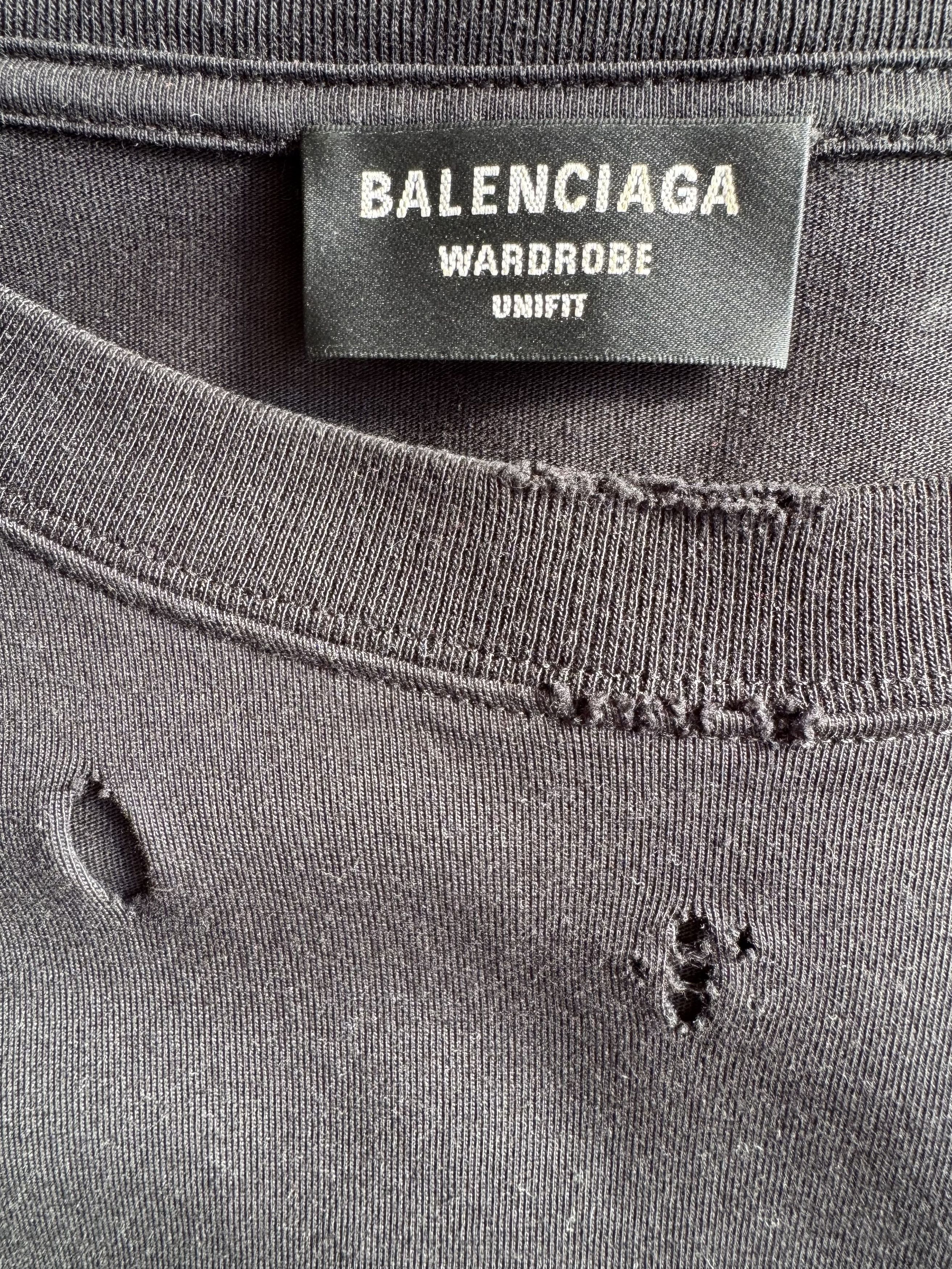 Balenciaga Balenciaga torn destroyed sporty b tee Size US M / EU 48-50 / 2 - 4 Thumbnail