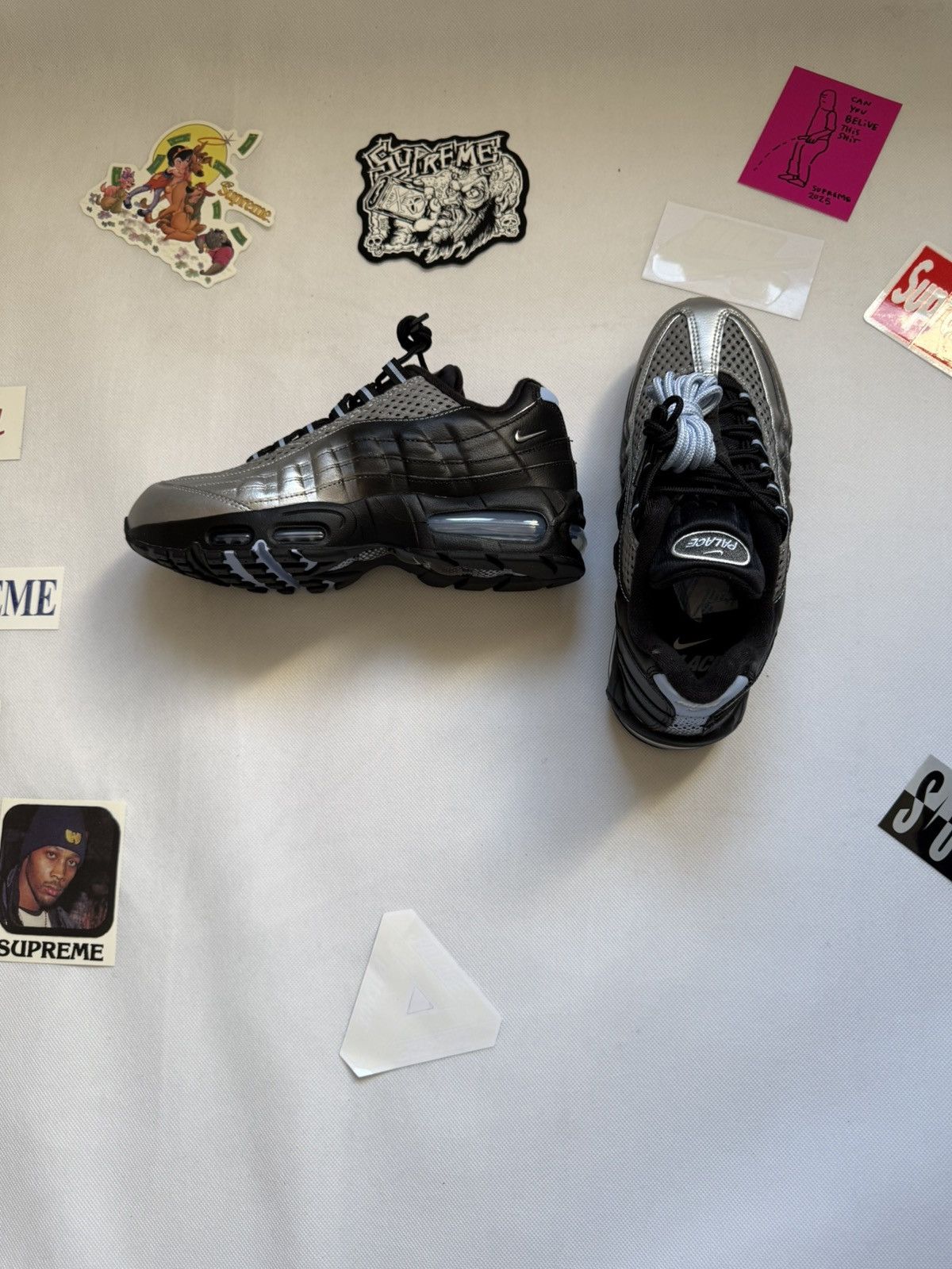 Nike | NO TAX IN EU 🔥 PALACE x NIKE Air Max 95 Black Silver | Size US 9 / EU 42 - 3 Thumbnail