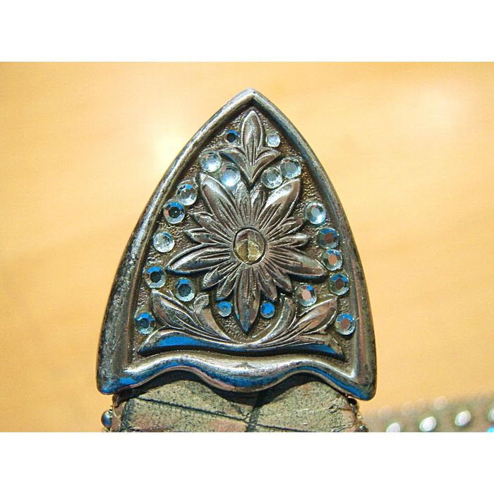 Nocona Womens Large Nocona Belt Tan Genuine Leather Studded Rhinest