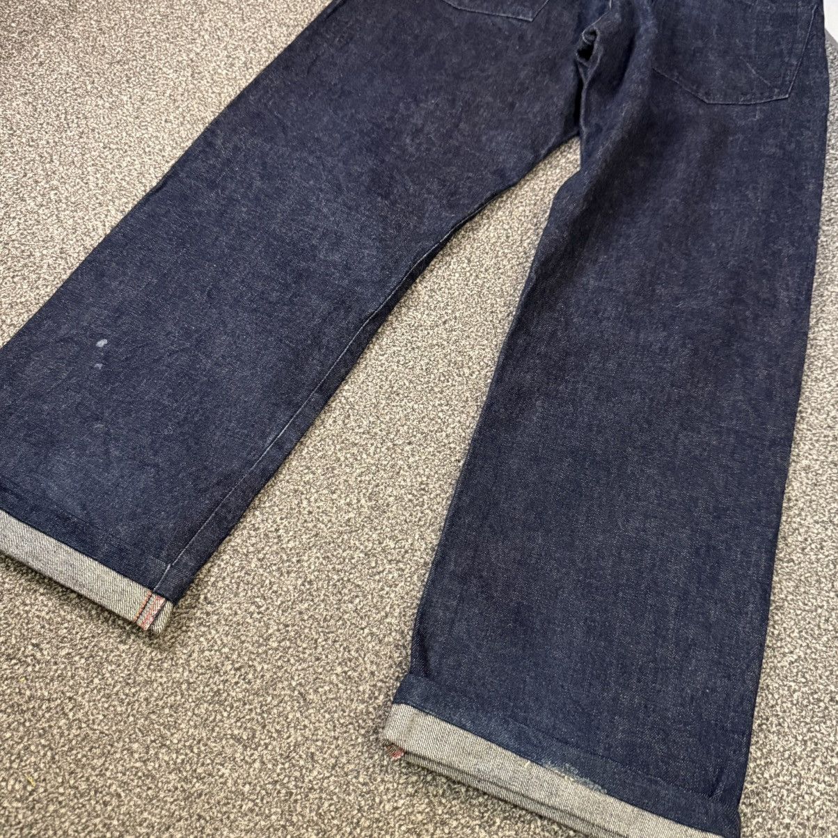 Indigo 🔥🇯🇵 Vintage 80s Japanese Selvedge Ft. Script Denim Rare Size US 34 / EU 50 - 9 Thumbnail