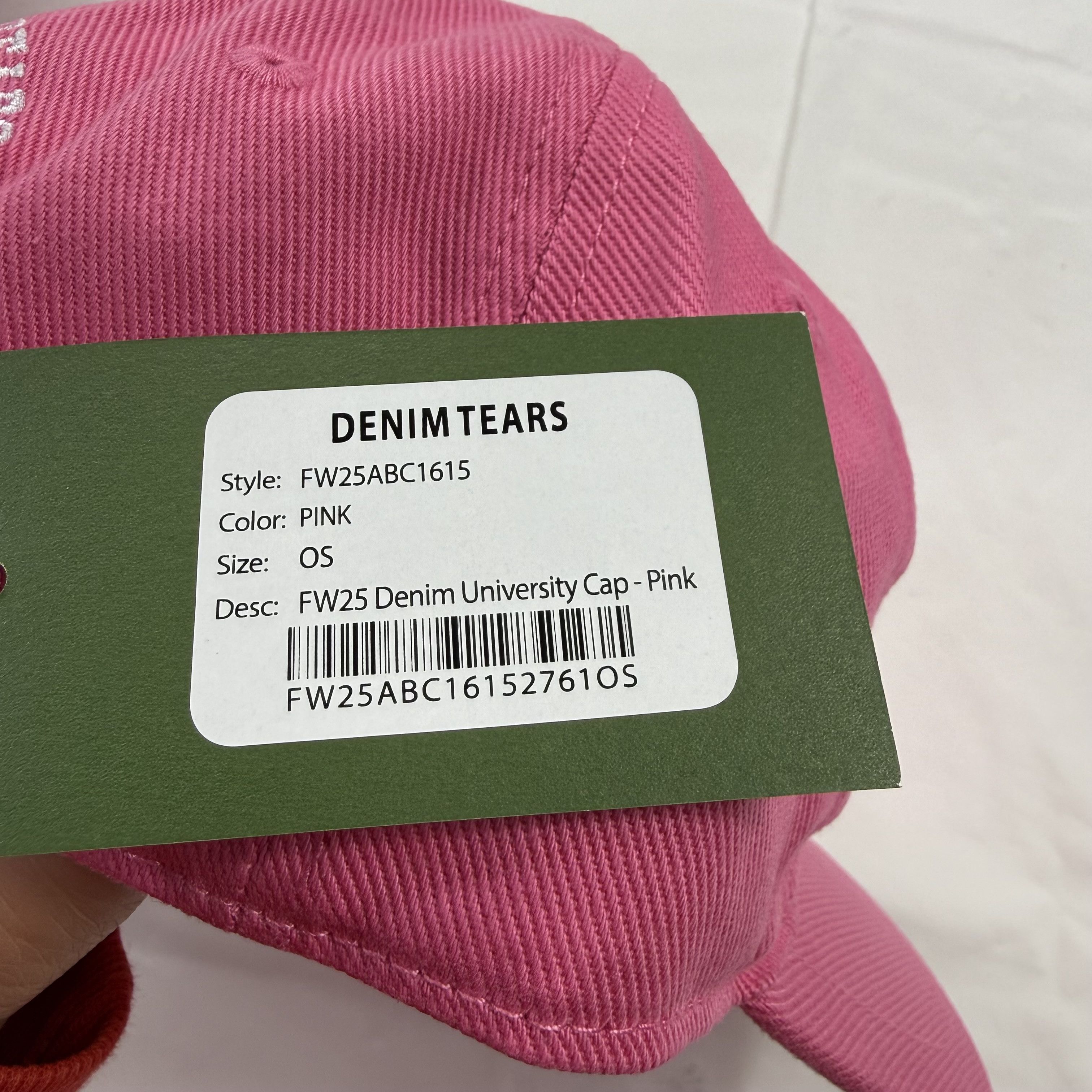 DENIM TEARS Denim Tears Pink FW25 Denim University Cap Rhinestone Size ONE SIZE - 9 Thumbnail