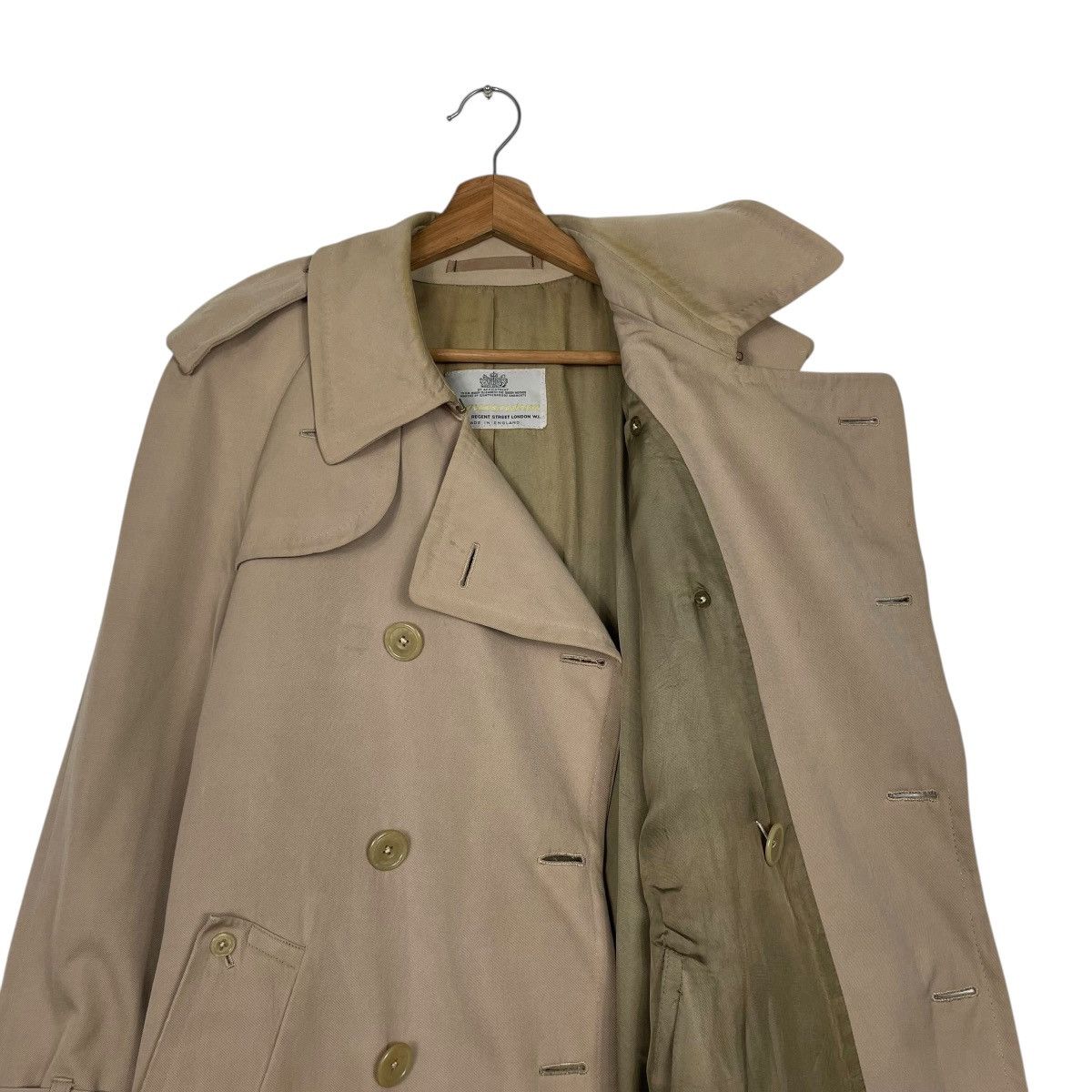 Aquascutum Vtg Aquascutum Double Breasted Showerproof Trenchcoat Size M / US 6-8 / IT 42-44 - 11 Thumbnail
