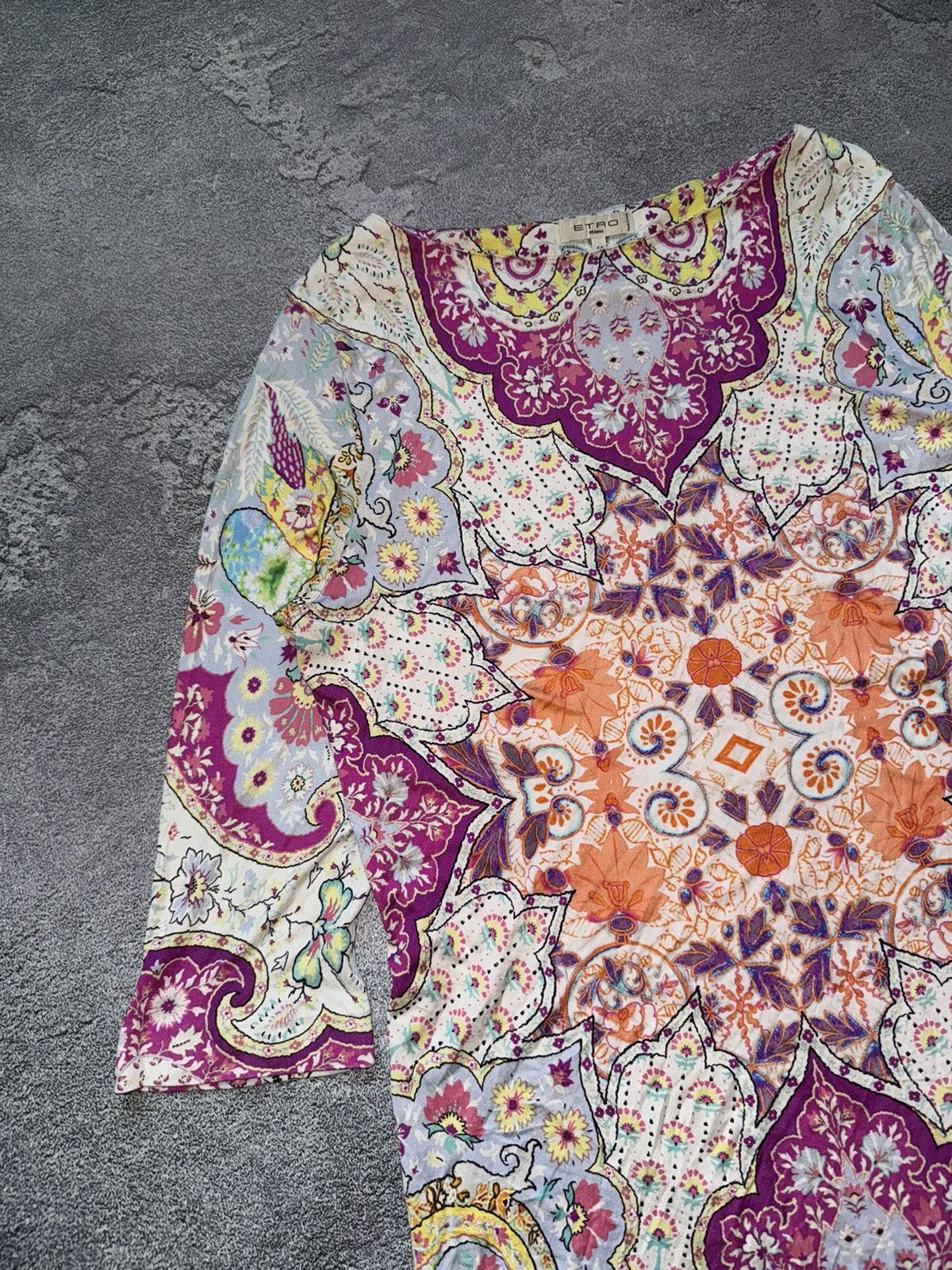 Etro Etro 44IT all printed flowers 🌺 long dress / long sleeve Size M / US 6-8 / IT 42-44 - 8 Thumbnail