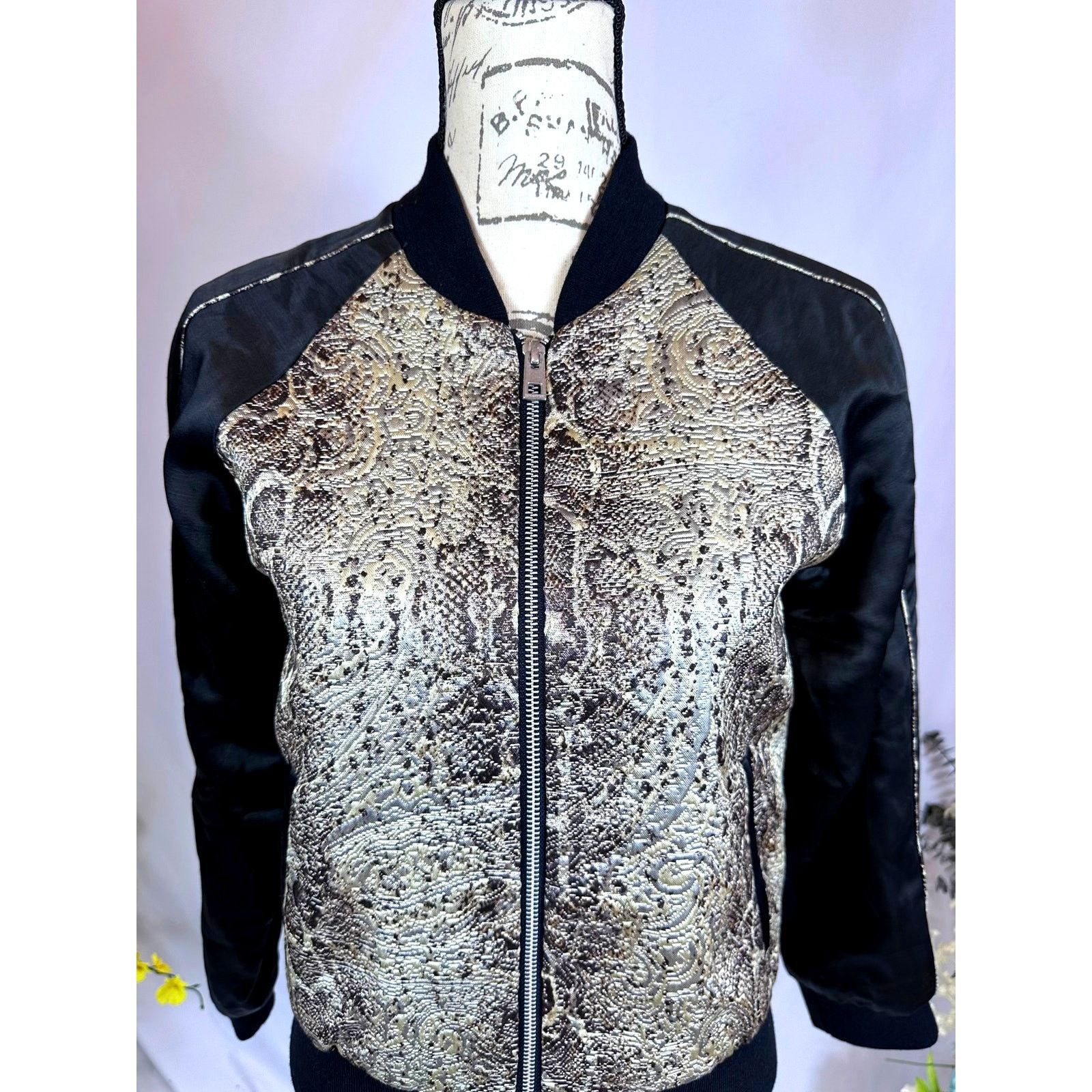 Zadig & Voltaire Zadig & Voltaire Billy Snake Deluxe Bomber Jacket XS Size XS / US 0-2 / IT 36-38 - 11 Thumbnail