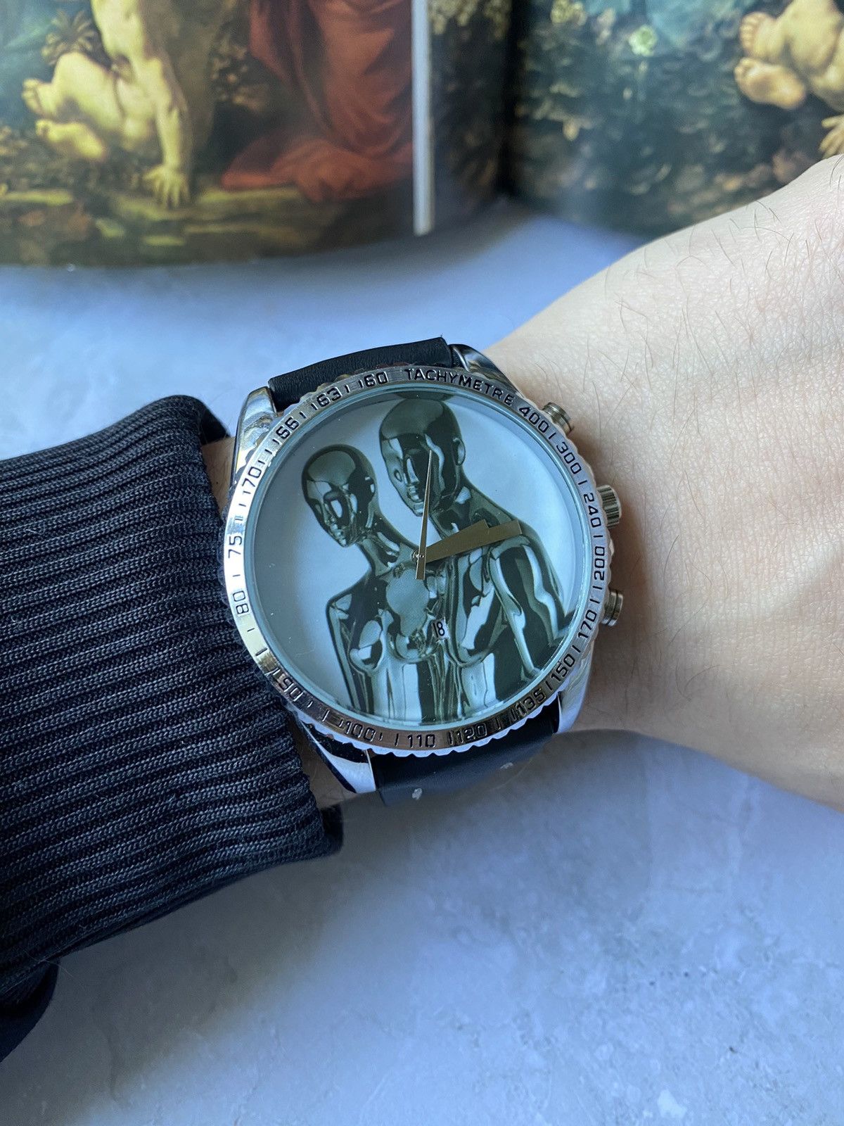 Japanese Brand × Jewelry × Vintage Futuristic Watch Black Strap Unique Design Size ONE SIZE - 7 Thumbnail