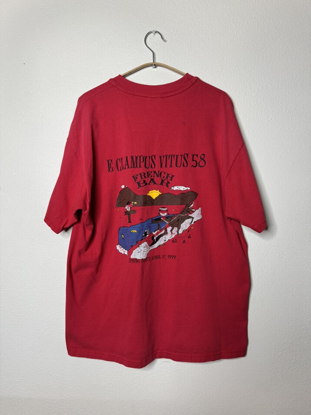 Vintage Vintage E Clampus Vitus 58 French Bar Spring Doins Red Shirt Size US XL / EU 56 / 4 - 1 Thumbnail