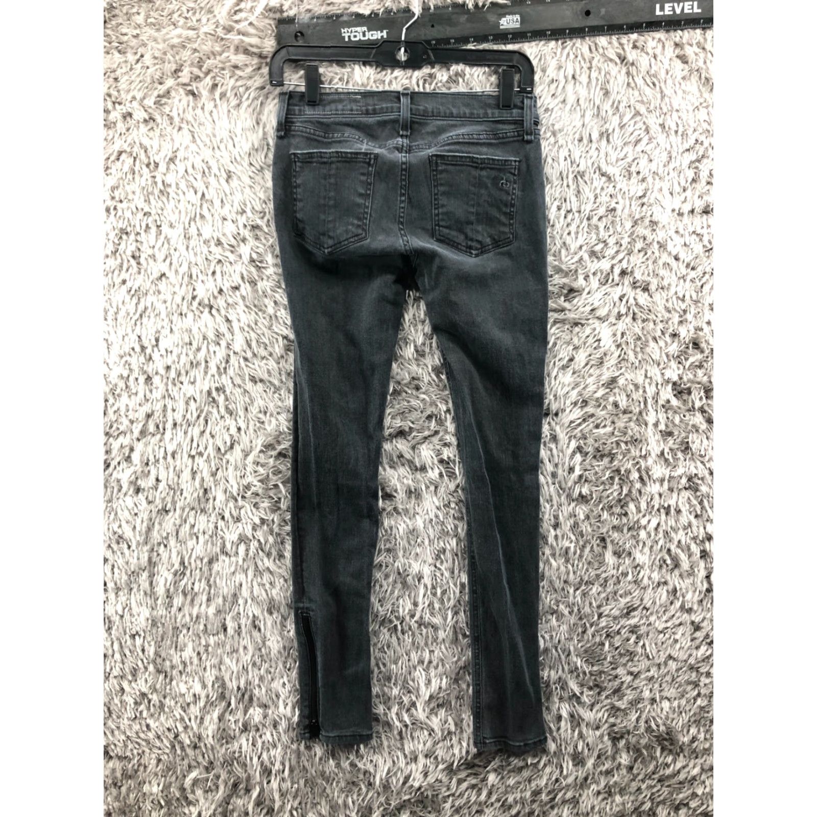 Rag & Bone Rag & Bone Jeans Skinny 27 Womens Low Rise Dark Gray Denim 5-Pocket Regular Rise Tight Fit Slim Size 27" / US 4 / IT 40 - 5 Thumbnail