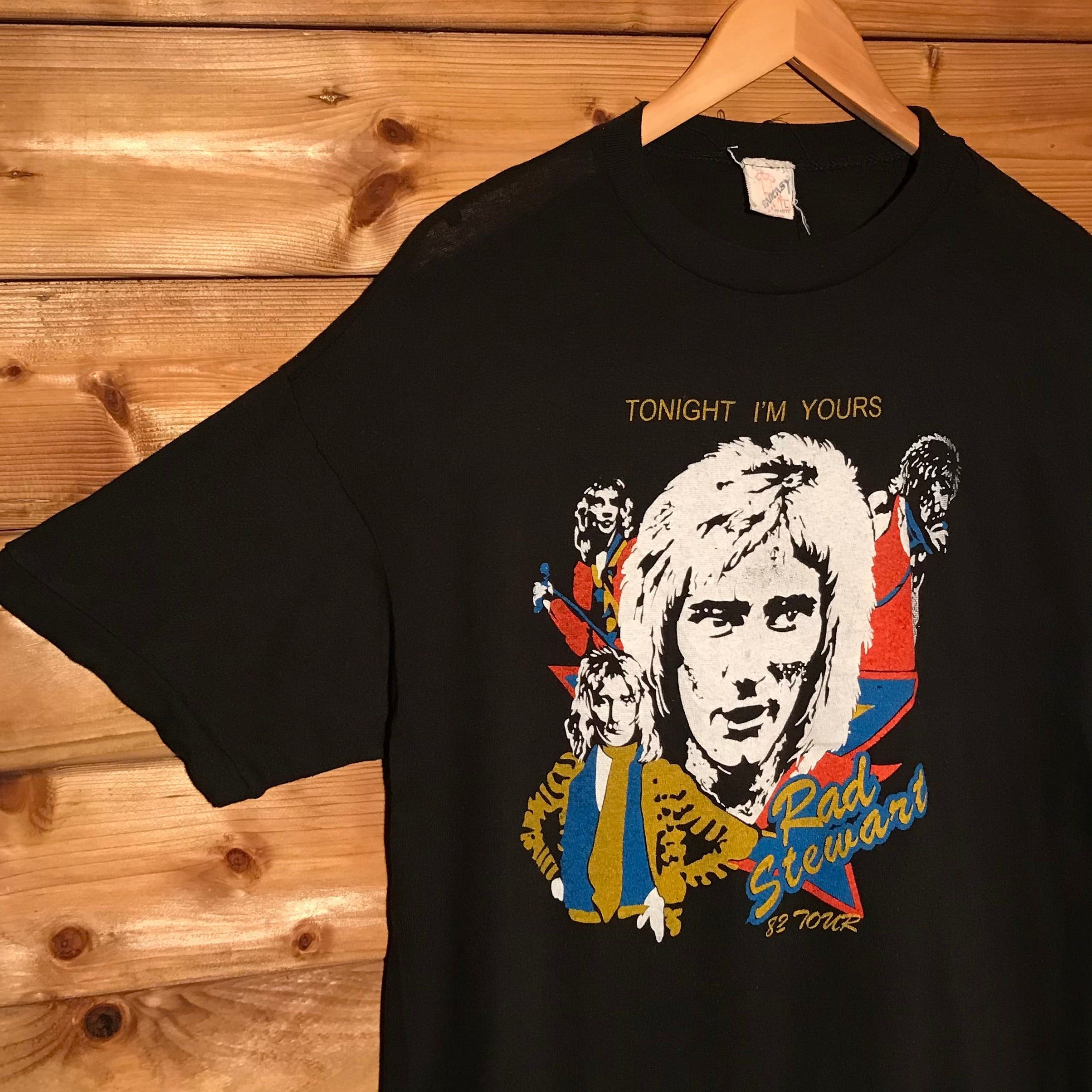 Band Tees × Vintage 1982 Rod Stewart Tonight I'm Yours USA Tour Concert t shirt Size US L / EU 52-54 / 3 - 4 Thumbnail