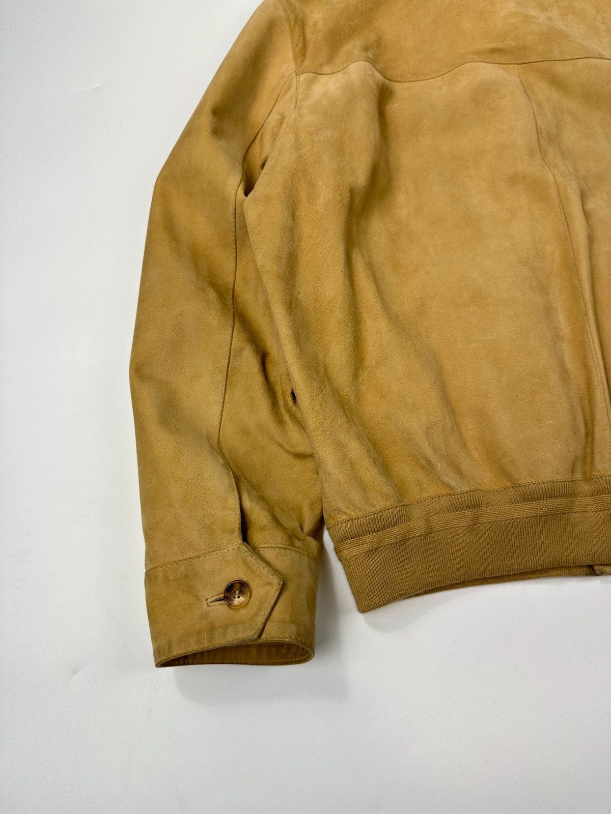 Lanvin Lanvin Paris 90s Beige Suède Leather Bomber Button Up Jacket Size US M / EU 48-50 / 2 - 5 Thumbnail