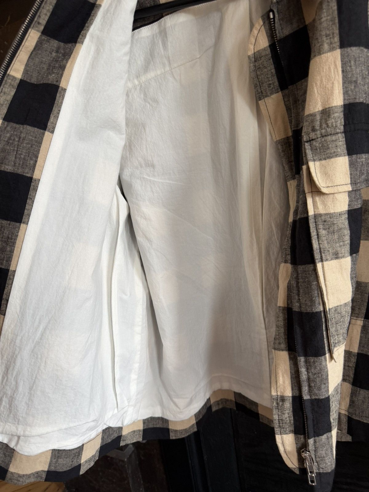 Evan Kinori Evan Kinori Zip Jacket - Cotton / Linen Check Size US S / EU 44-46 / 1 - 6 Thumbnail