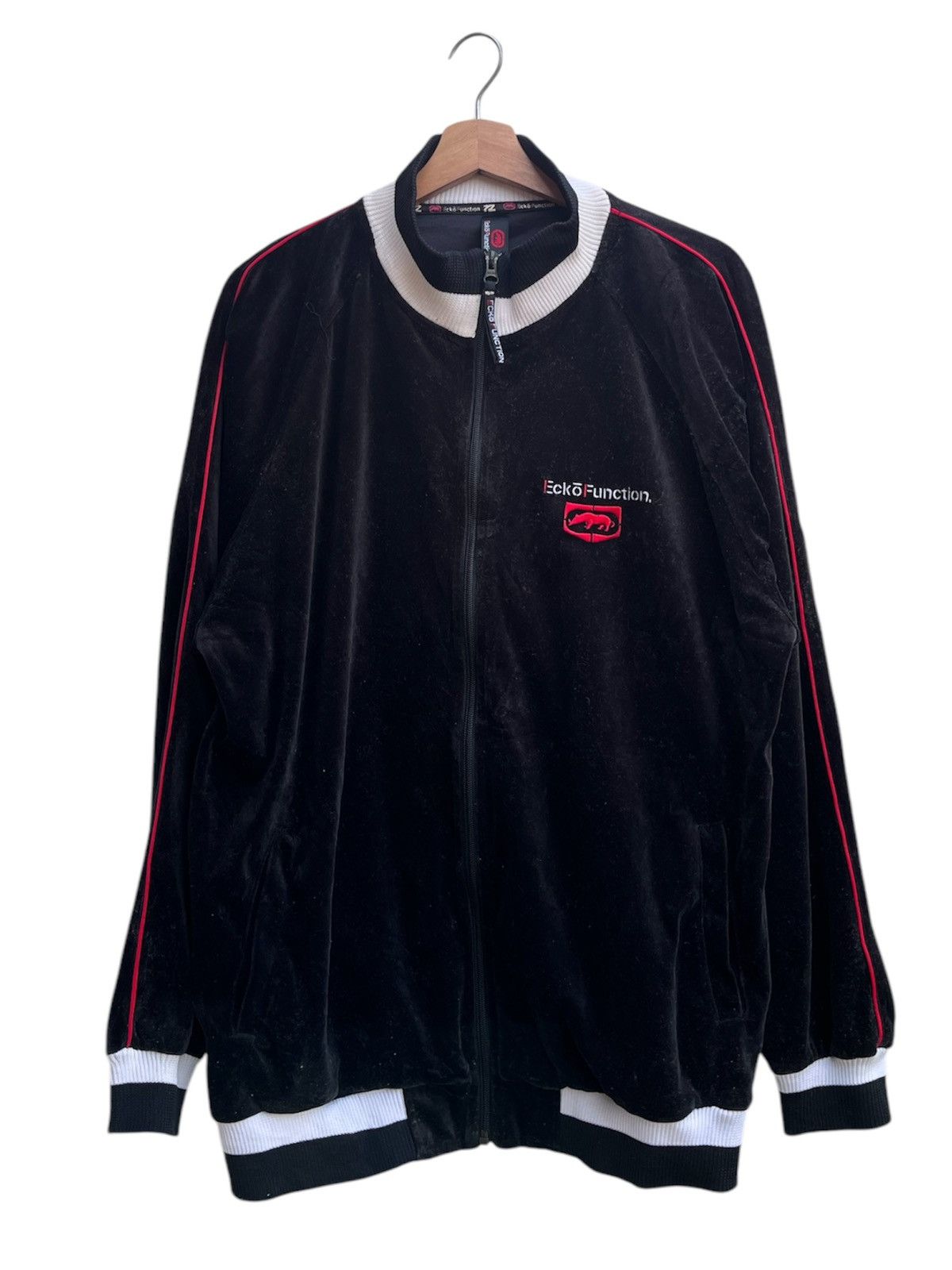 Ecko Unltd. × JNCO × Marc Ecko Ecko Function Velour Track Jacket Black Size US XL / EU 56 / 4 - 2 Thumbnail