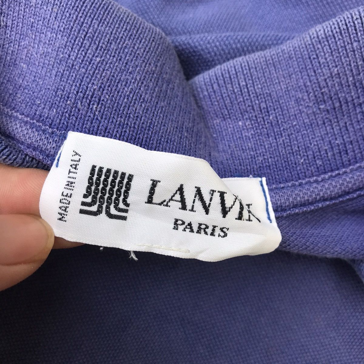 Lanvin × Vintage Vintage Lanvin Paris Purple Polo Shirt chest logo embroidere Size US M / EU 48-50 / 2 - 3 Thumbnail