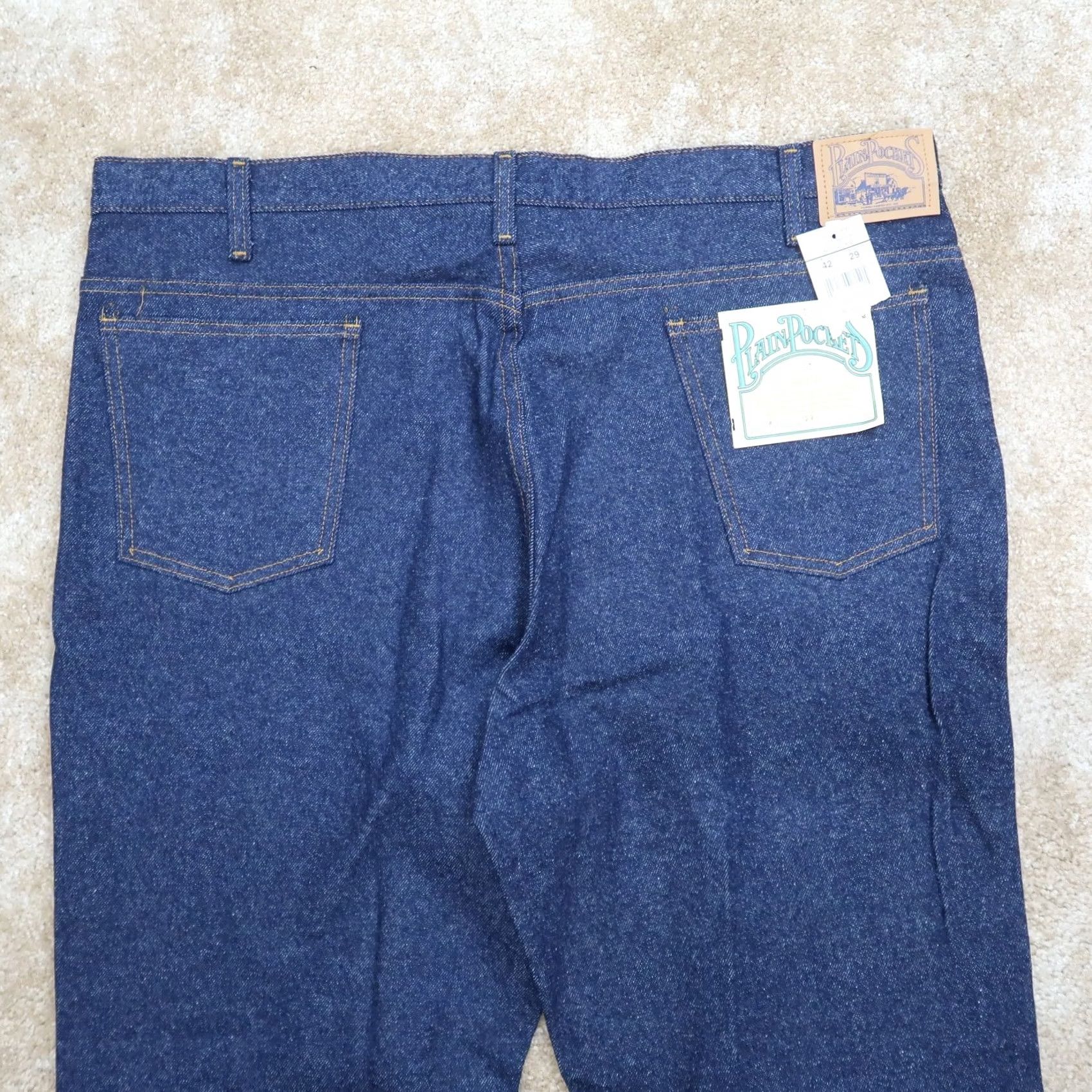 JCPenney VINTAGE J. C. Penney Jeans Men 42x29 Denim Straight Pockets USA 80s 90s Rock Cowboy Regular Mens Size US 42 / EU 58 - 6 Thumbnail