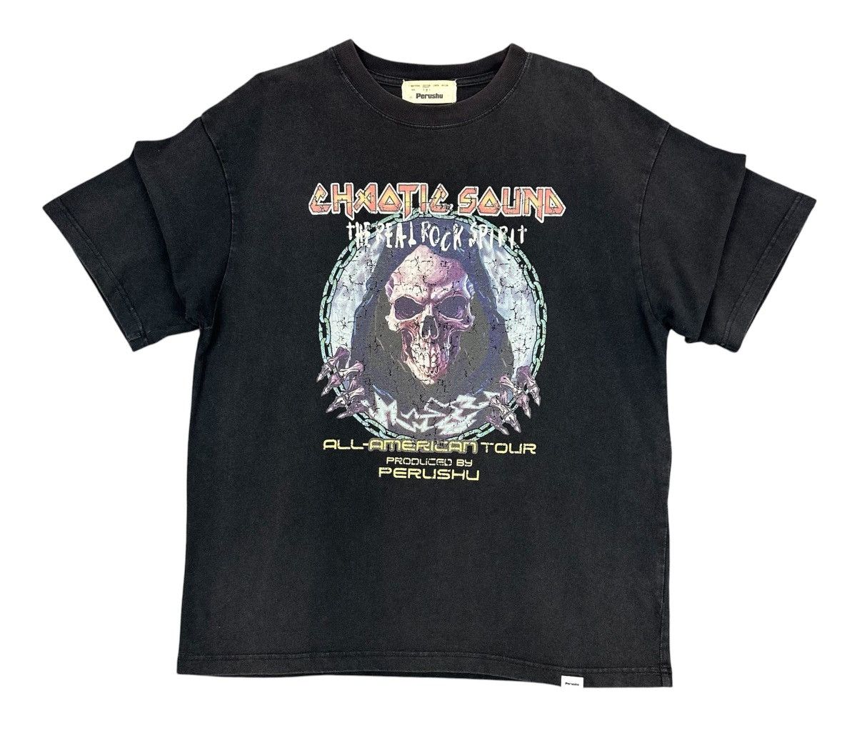 Japanese Brand Rare🔥Perushu Distressed Skull Design Shirt Size US L / EU 52-54 / 3 - 1 Thumbnail