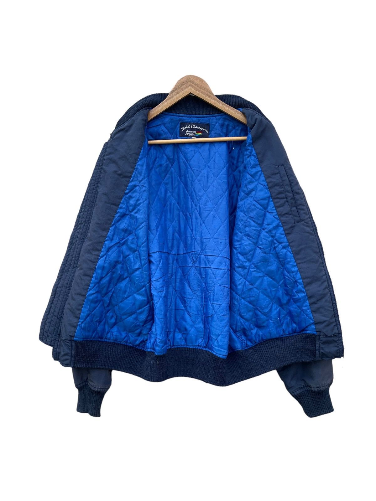 Benetton × Vintage Vintage Benetton Formula 1 Word Champion Bomber Jacket Size US L / EU 52-54 / 3 - 9 Thumbnail