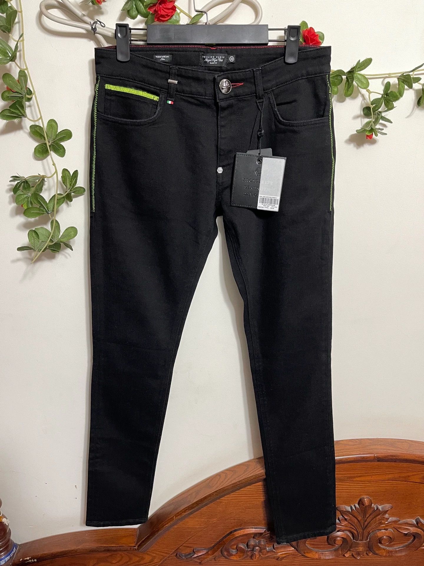 Philipp Plein Philipp Plein Stretch Slim Black Jeans 32 Size US 32 / EU 48 - 1 Thumbnail
