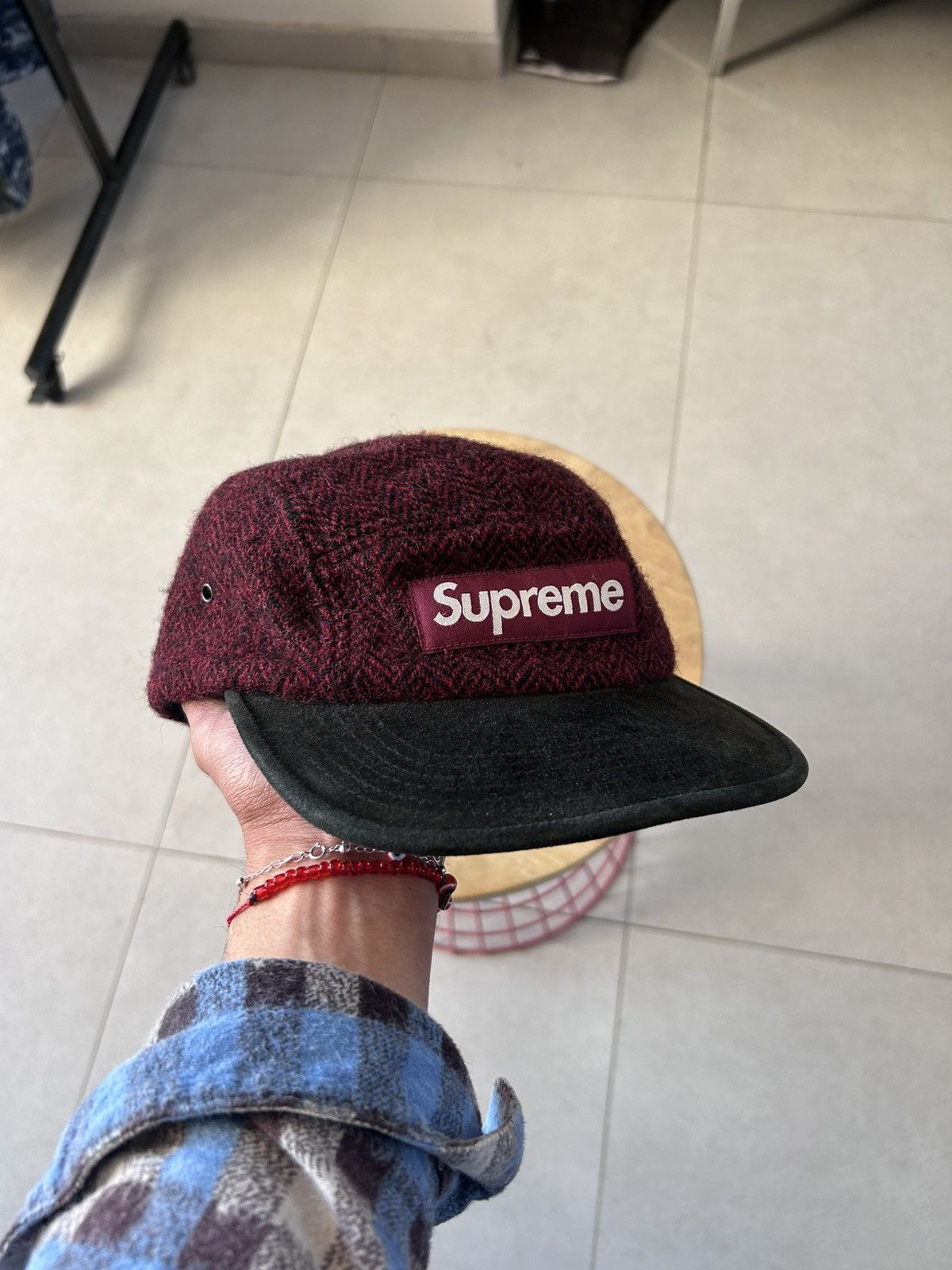 Supreme Supreme FW2012 Harey Tweed Herringbone Camp Cap Size ONE SIZE - 3 Thumbnail