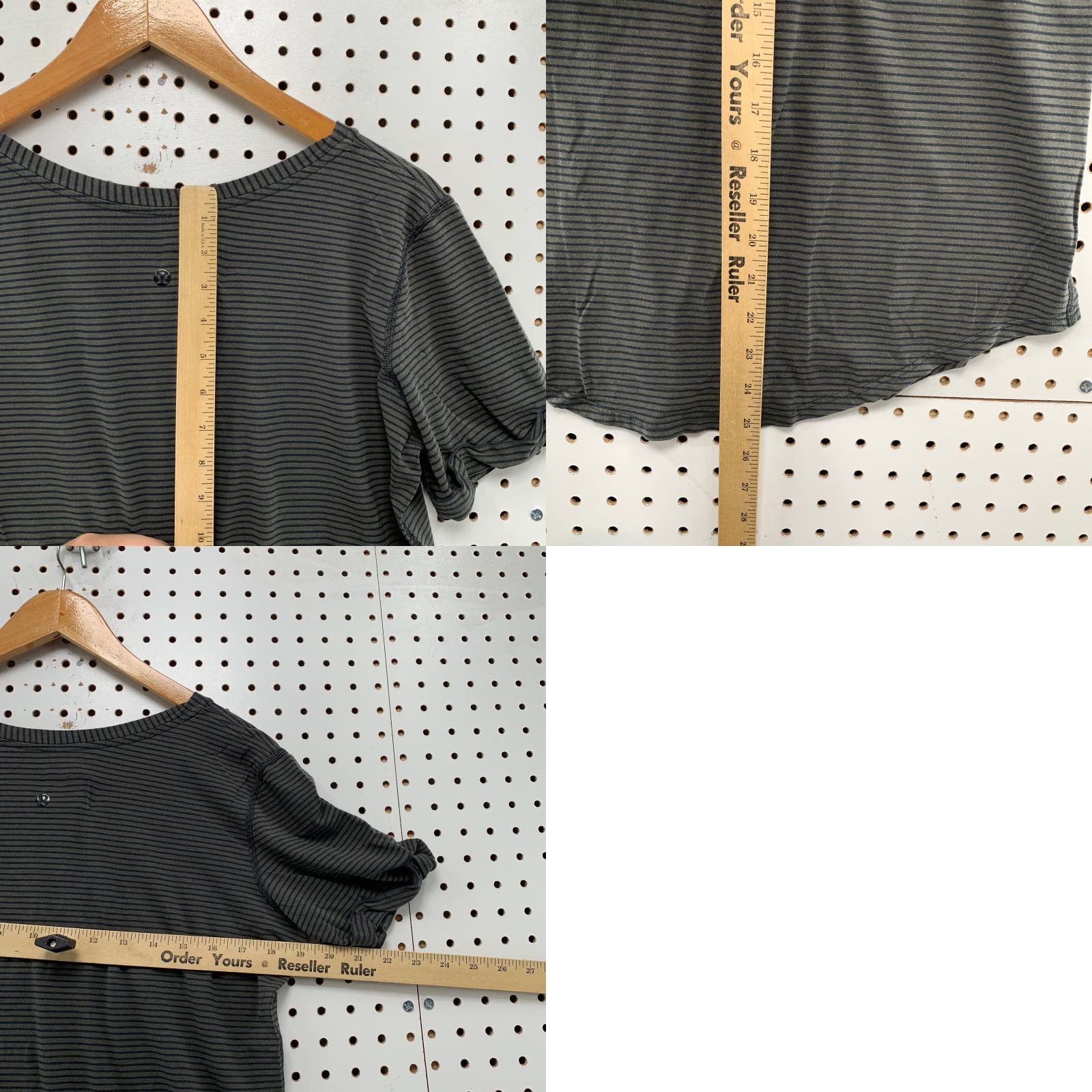 Lululemon Lululemon Love T Shirt Womens Fits Medium Black Striped Short Sleeve V Neck - Women's T-Shirt, Black, Medium, Striped, Love Theme, Activewear Size M / US 6-8 / IT 42-44 - 8 Thumbnail
