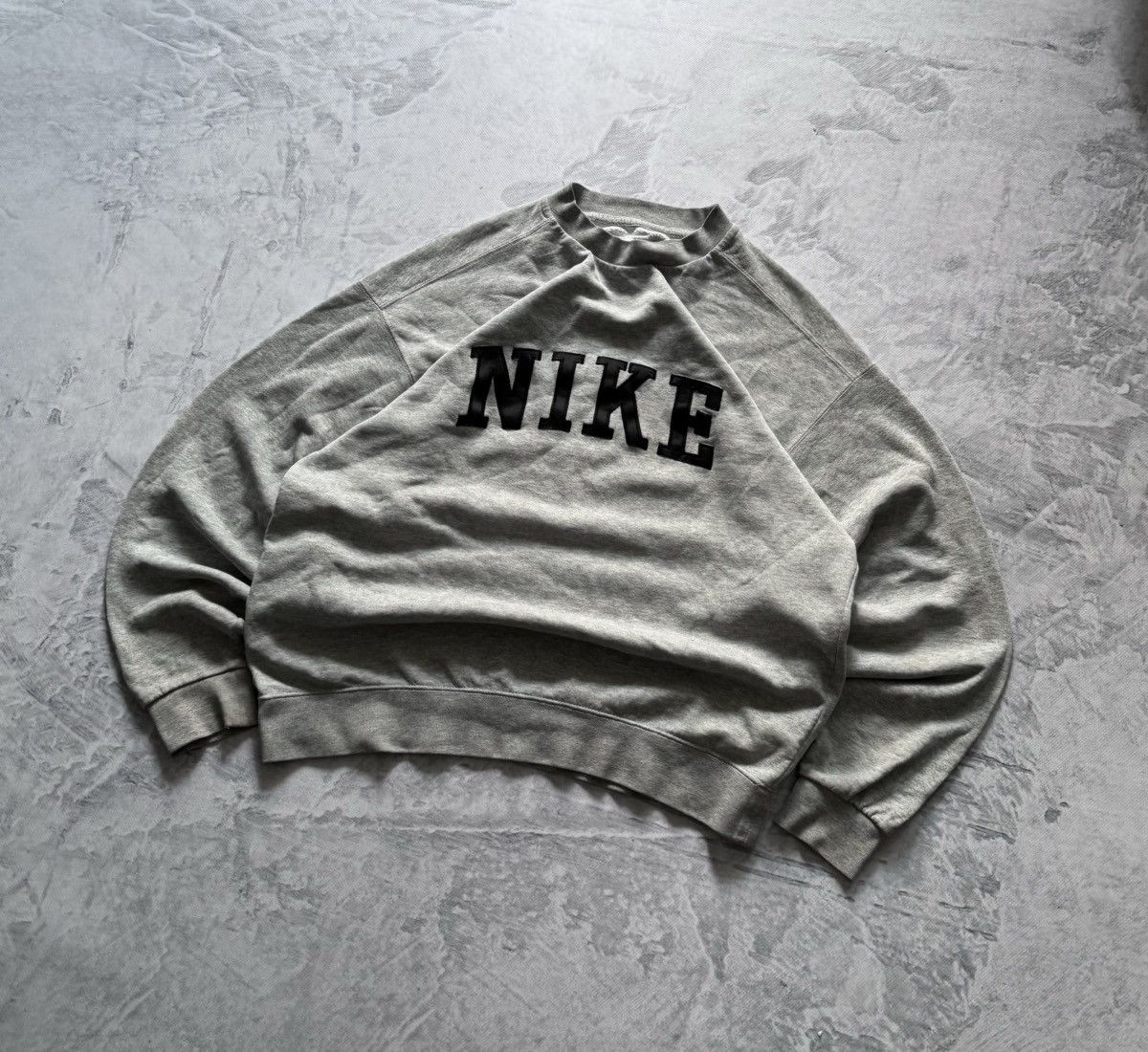 Nike × Vintage 90s Nike Vintage Big Logo Oversize Sweatshirt Size US L / EU 52-54 / 3 - 2 Thumbnail