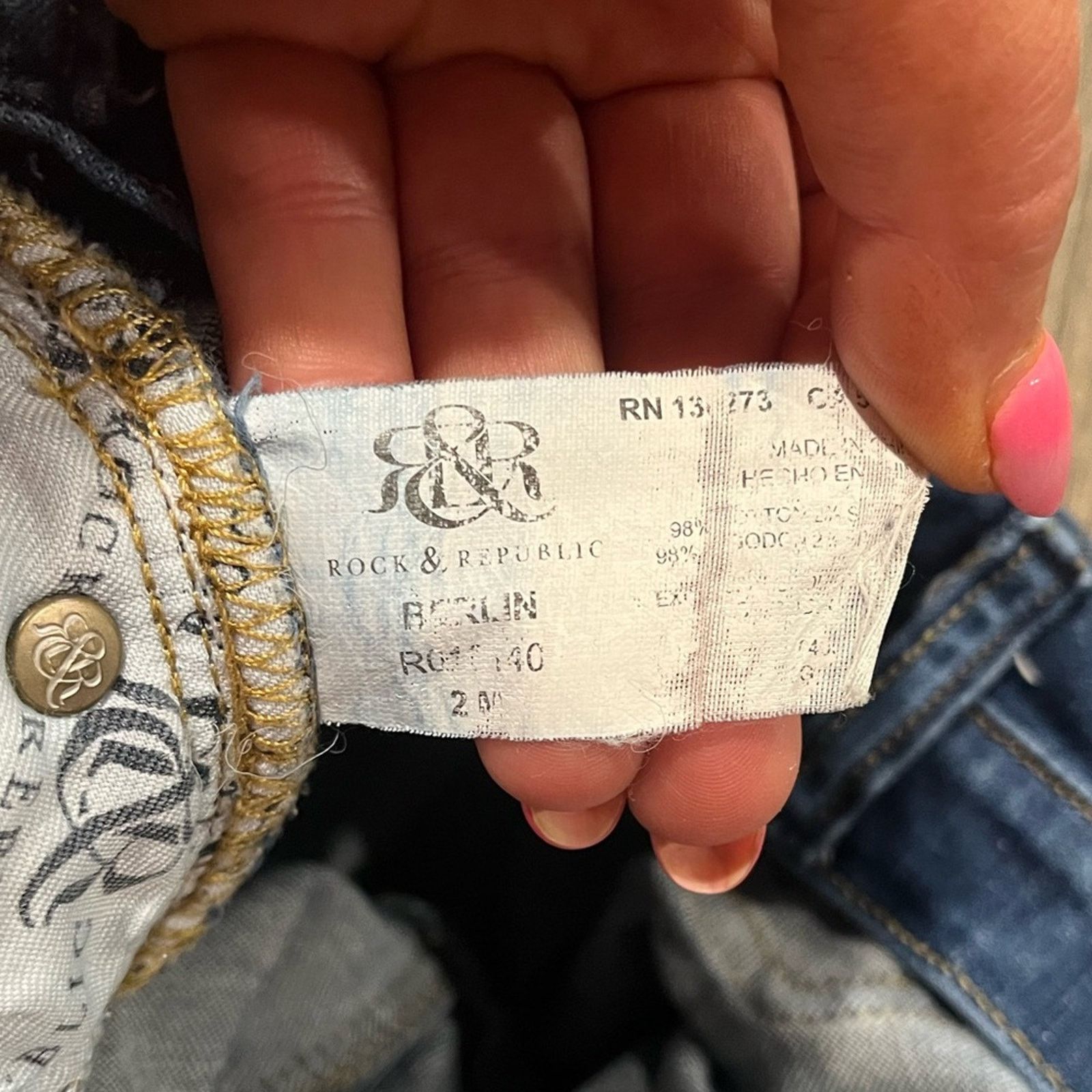 Rock & Republic Rock & Republic Berlin Straight Jeans Pockets Distressed 2 Size 26" / US 2 / IT 38 - 9 Thumbnail