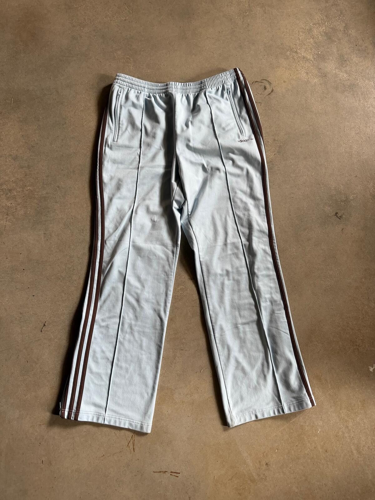 Adidas Adidas Blue/Brown Track Pants Sz L Size US 34 / EU 50 - 1 Thumbnail