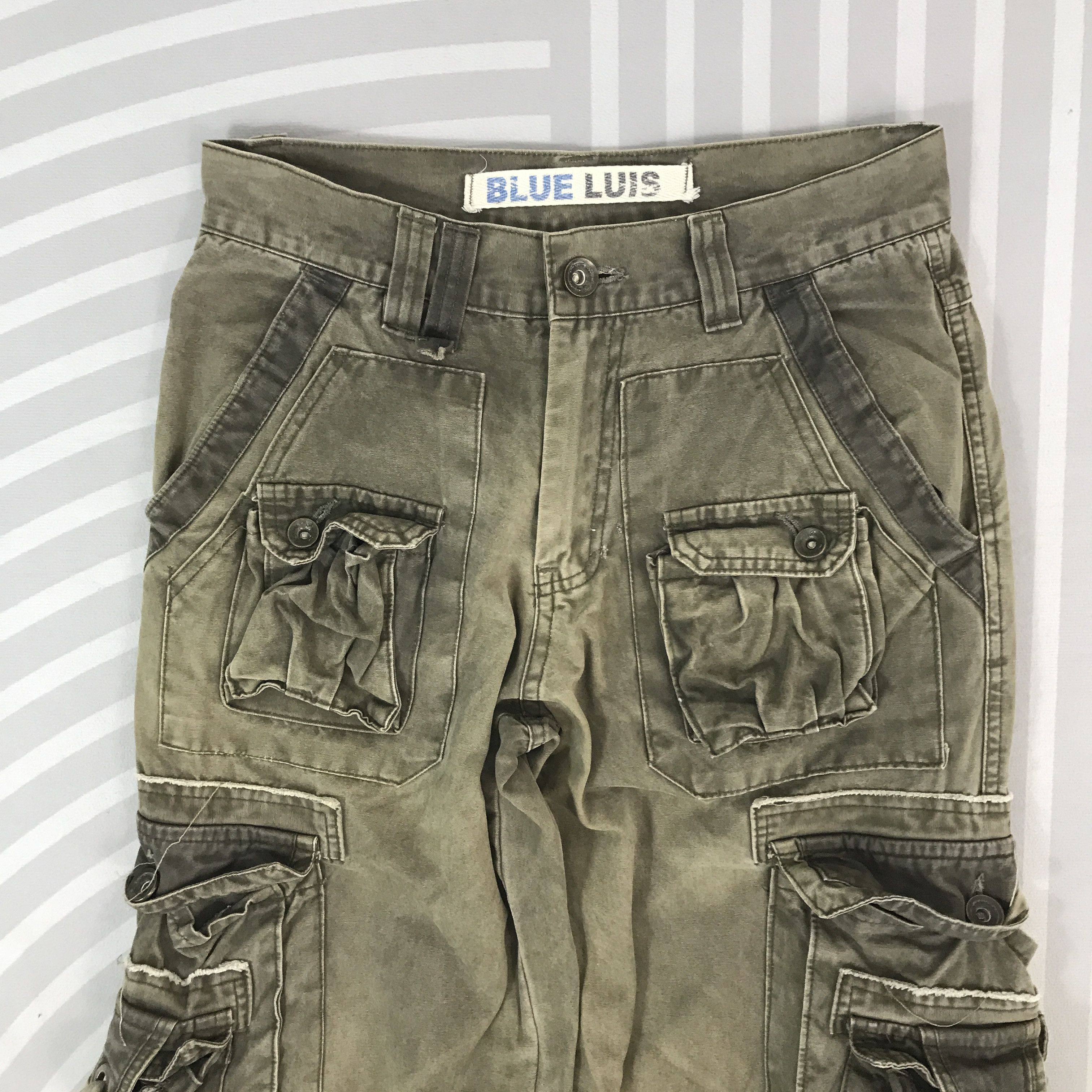 Japanese Brand Vintage Blue luis Cargo Tactical pocket Bondage Pants Size US 27 - 2 Thumbnail