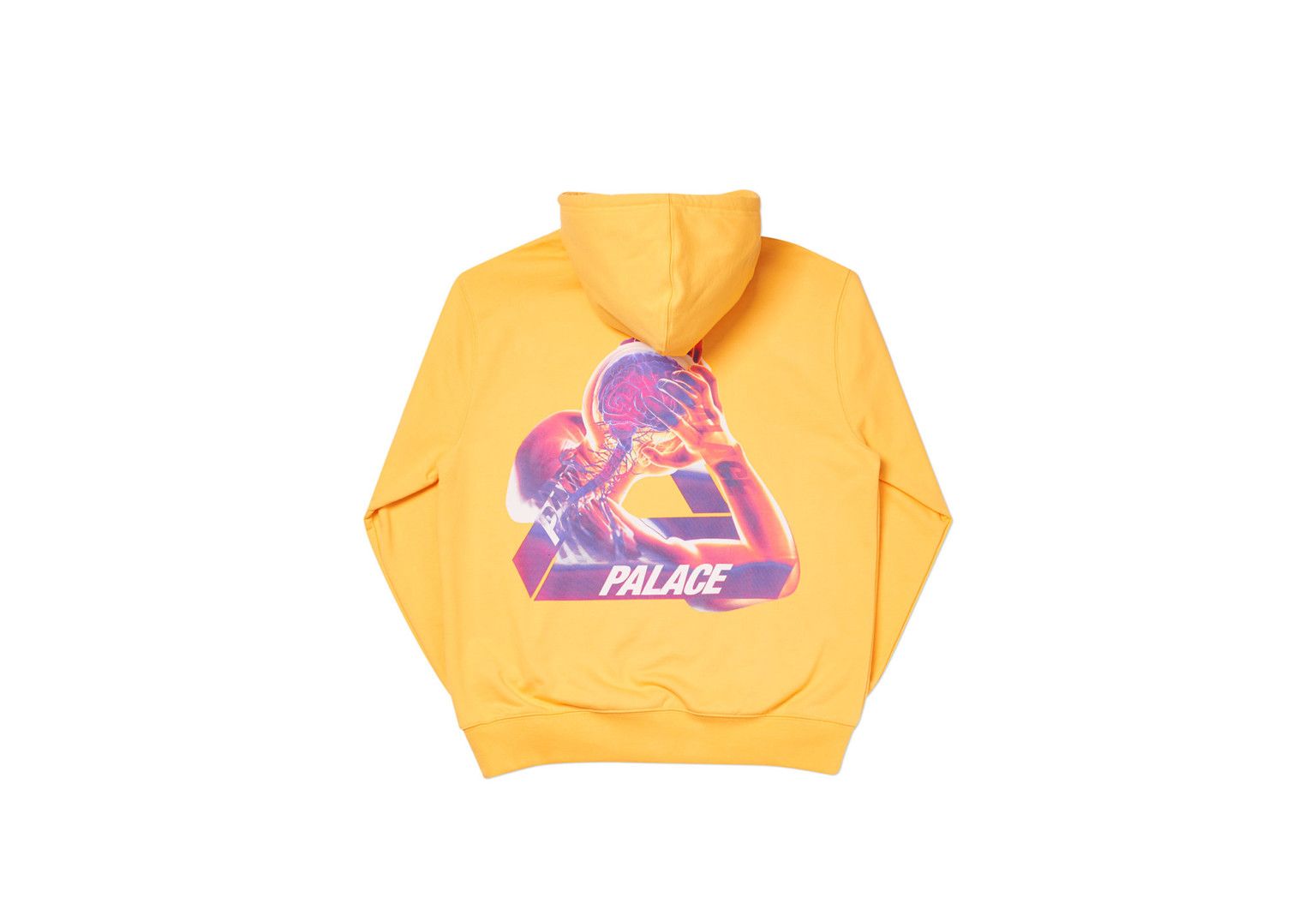 💚 2020 Palace Tri-Gaine Hoodie Yellow Large NEW