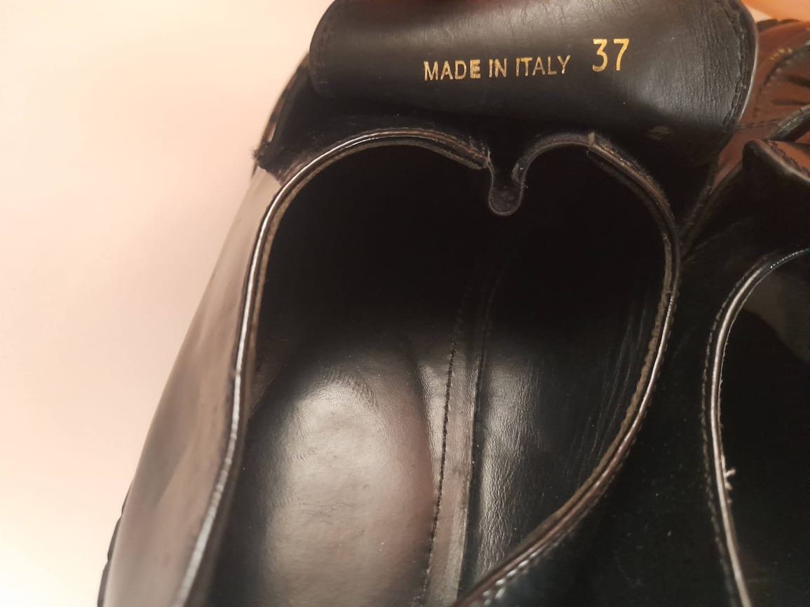 Prada Prada chocolate brushed black shoes size 37 Size US 7 / IT 37 - 6 Thumbnail