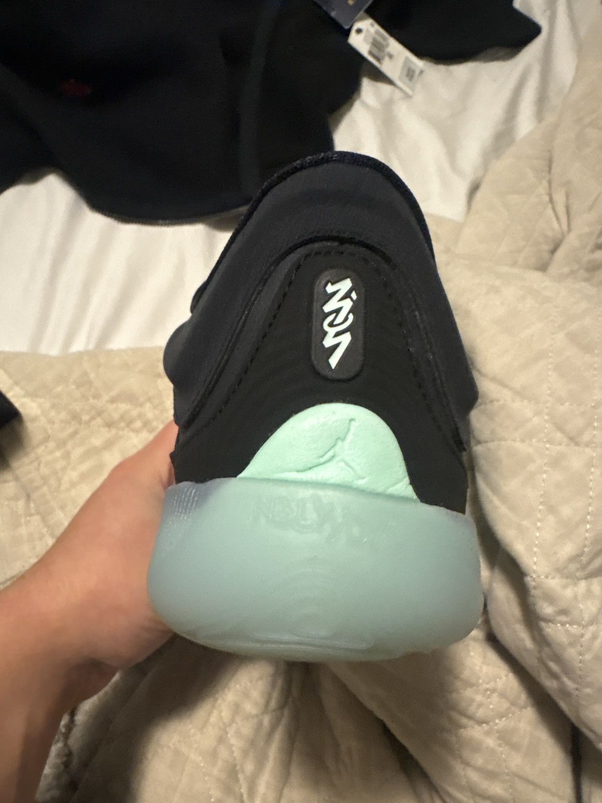 Jordan Brand Jordan Zion 4 basketball shoes in the Black/ Mint Foam Size US 8.5 / EU 41-42 - 10 Thumbnail