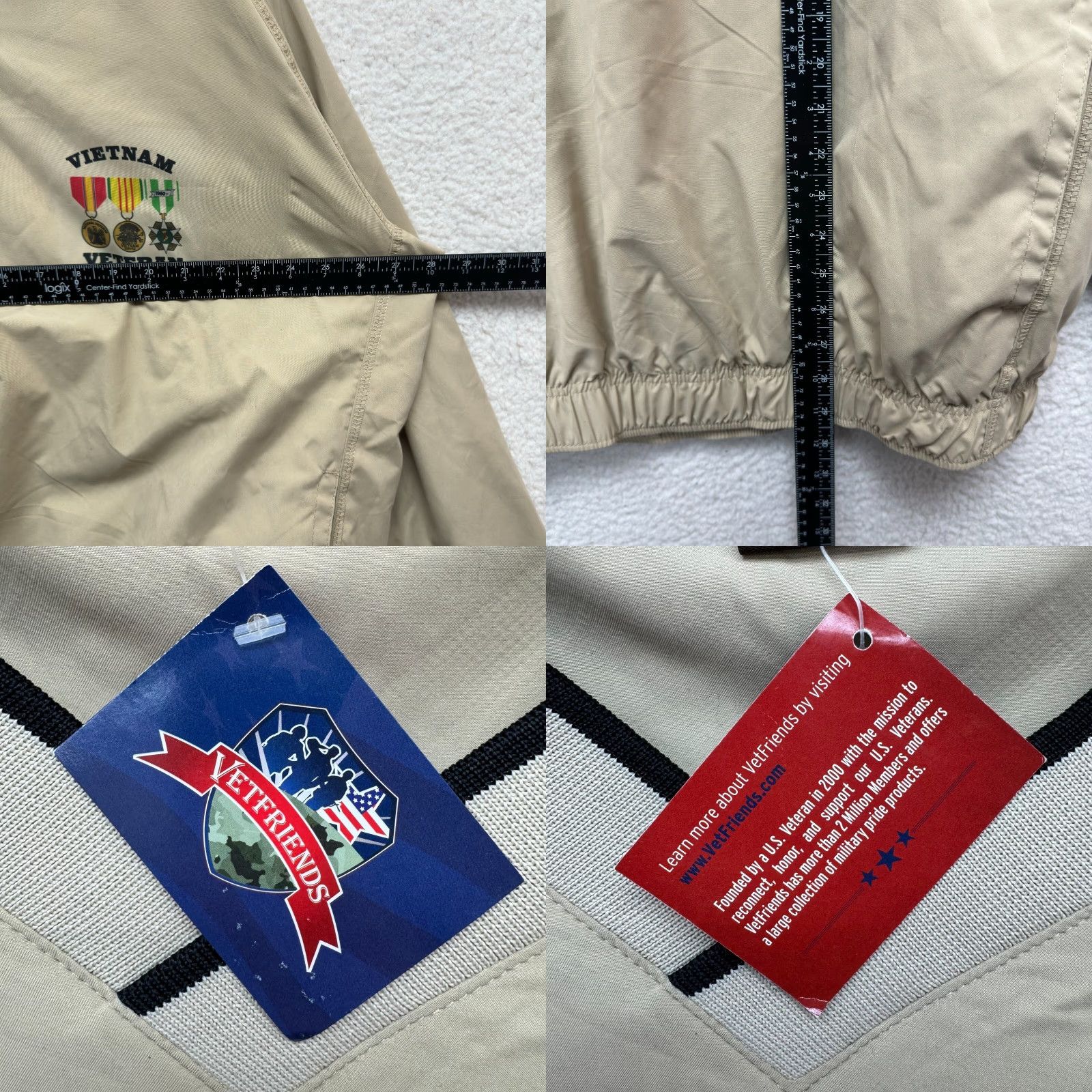 Vintage VINTAGE NEW DEADSTOCK Vietnam Veteran Army Sweatshirt XL Beige Windbreaker Pullover Size US XL / EU 56 / 4 - 8 Thumbnail
