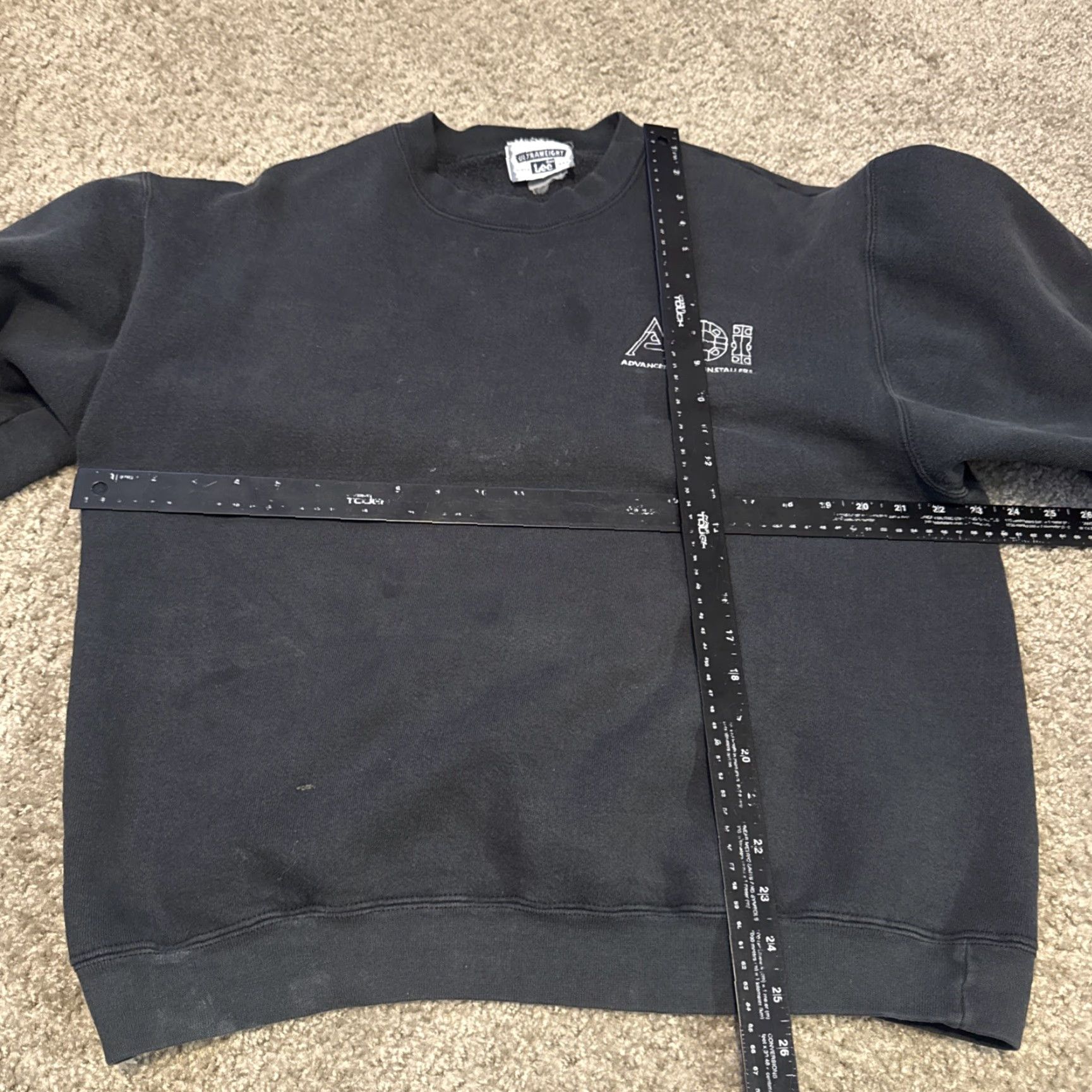 Lee VINTAGE 90s AOI Advanced Office Installer Lee Heavyweight Crewneck Sweatshirt Shirt Mens L Black Size US L / EU 52-54 / 3 - 5 Thumbnail