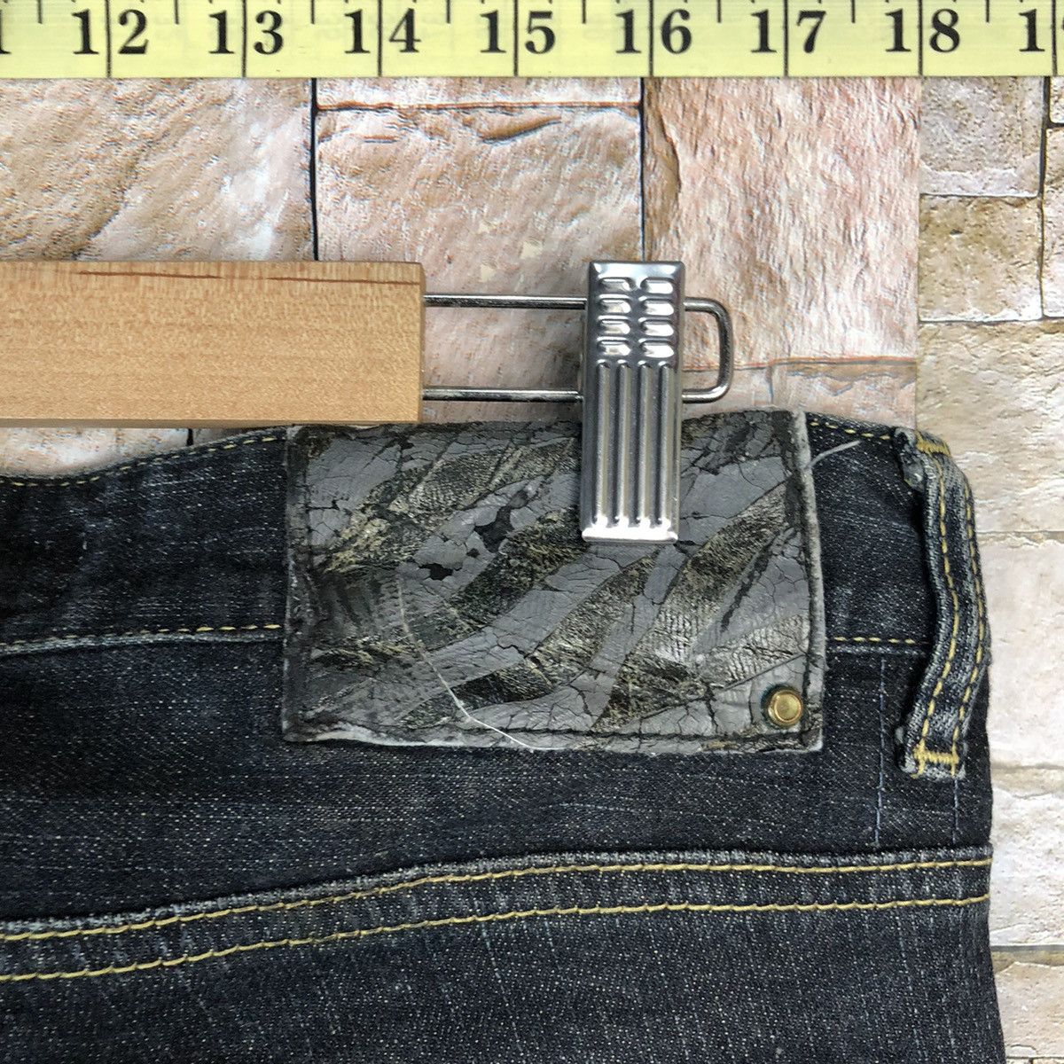 Japanese Brand Rush Nour Black Denim Pants #A1016 Size 28" / US 6 / IT 42 - 18 Thumbnail