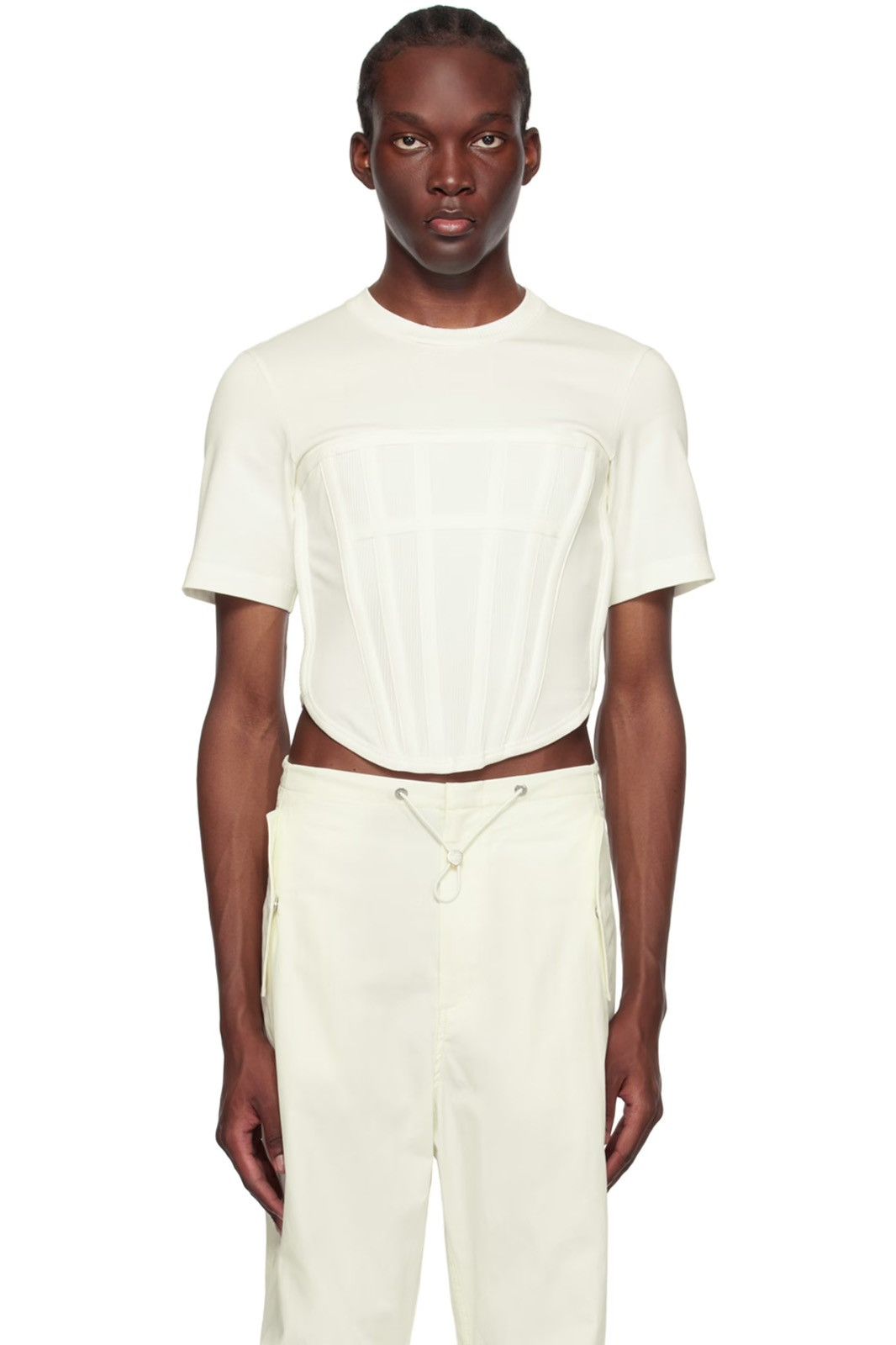 Dion Lee Ivory Corset T-Shirt Size US M / EU 48-50 / 2 - 1 Thumbnail